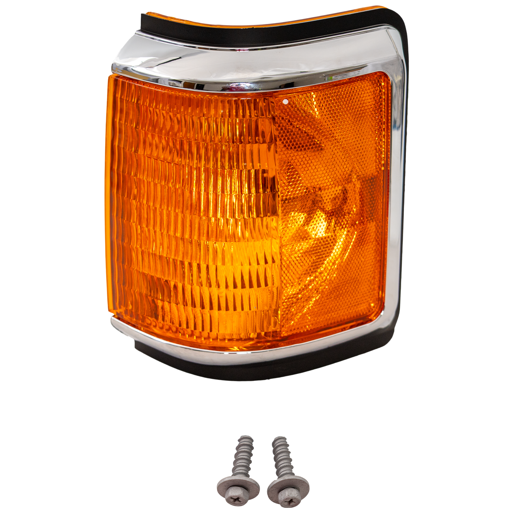 AM F SERIES 87-91 CORNER LAMP LH Lens and Housing w Trim SKU 18-1834-01 Partslink FO2520108 OEM E9TZ13201E