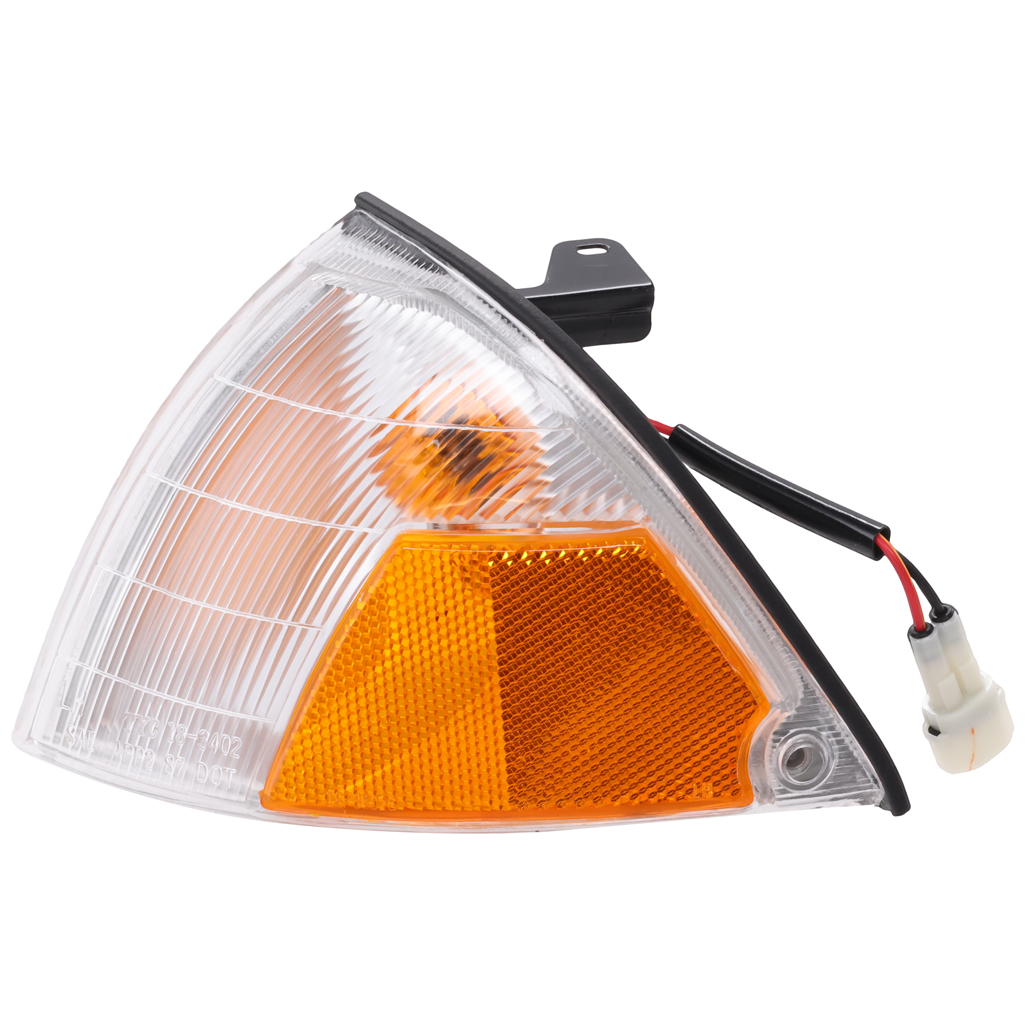 AM METRO 89-94 CORNER LAMP LH Assembly Clear Amber Lens Canada Built SKU 18-3402-00 Partslink GM2520149 OEM 96063703