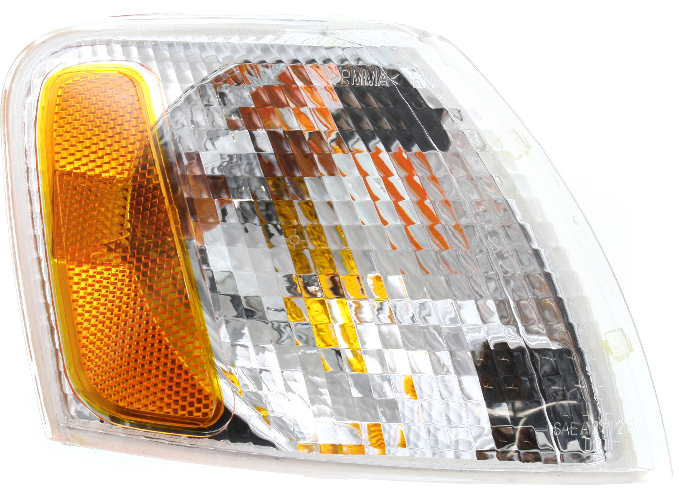 AM PASSAT 98-01 CORNER LAMP RH Assembly Clear and Amber Lens Old Body Style SKU 18-5449-90 Partslink VW2531105 OEM 3B0953042D