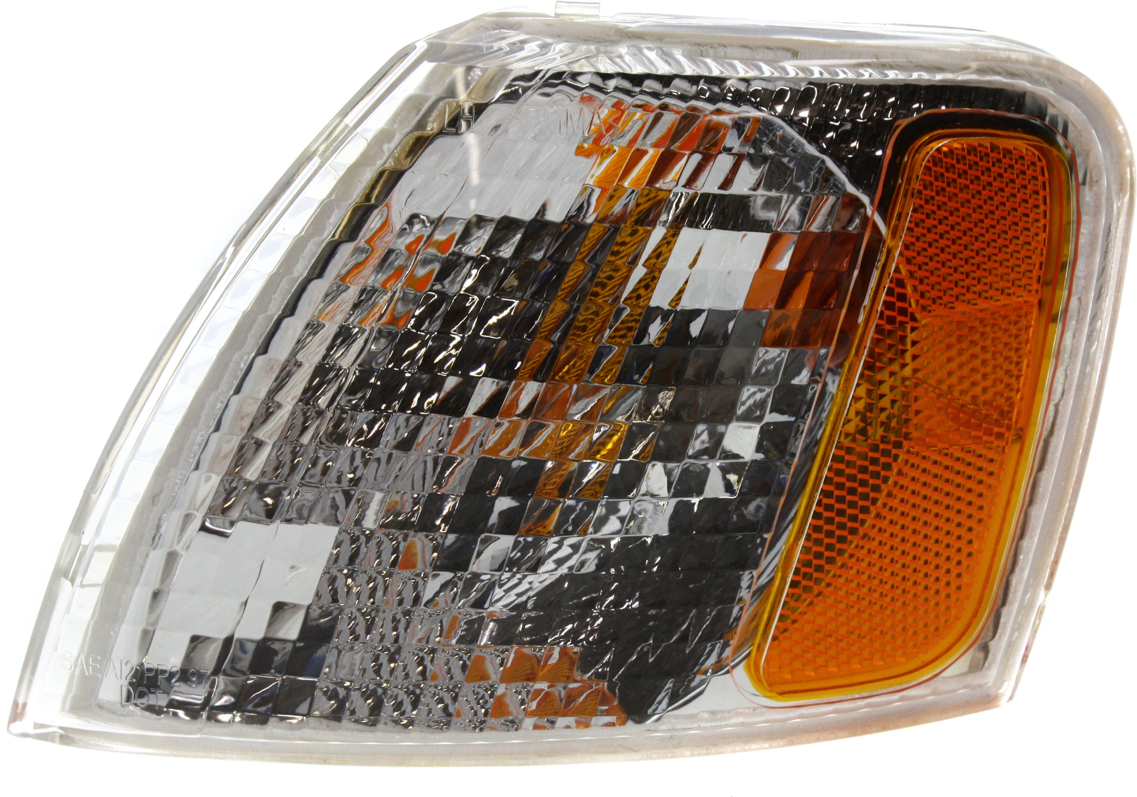 AM PASSAT 98-01 CORNER LAMP LH Assembly Clear and Amber Lens Old Body Style SKU 18-5450-90 Partslink VW2530105 OEM 3B0953041D