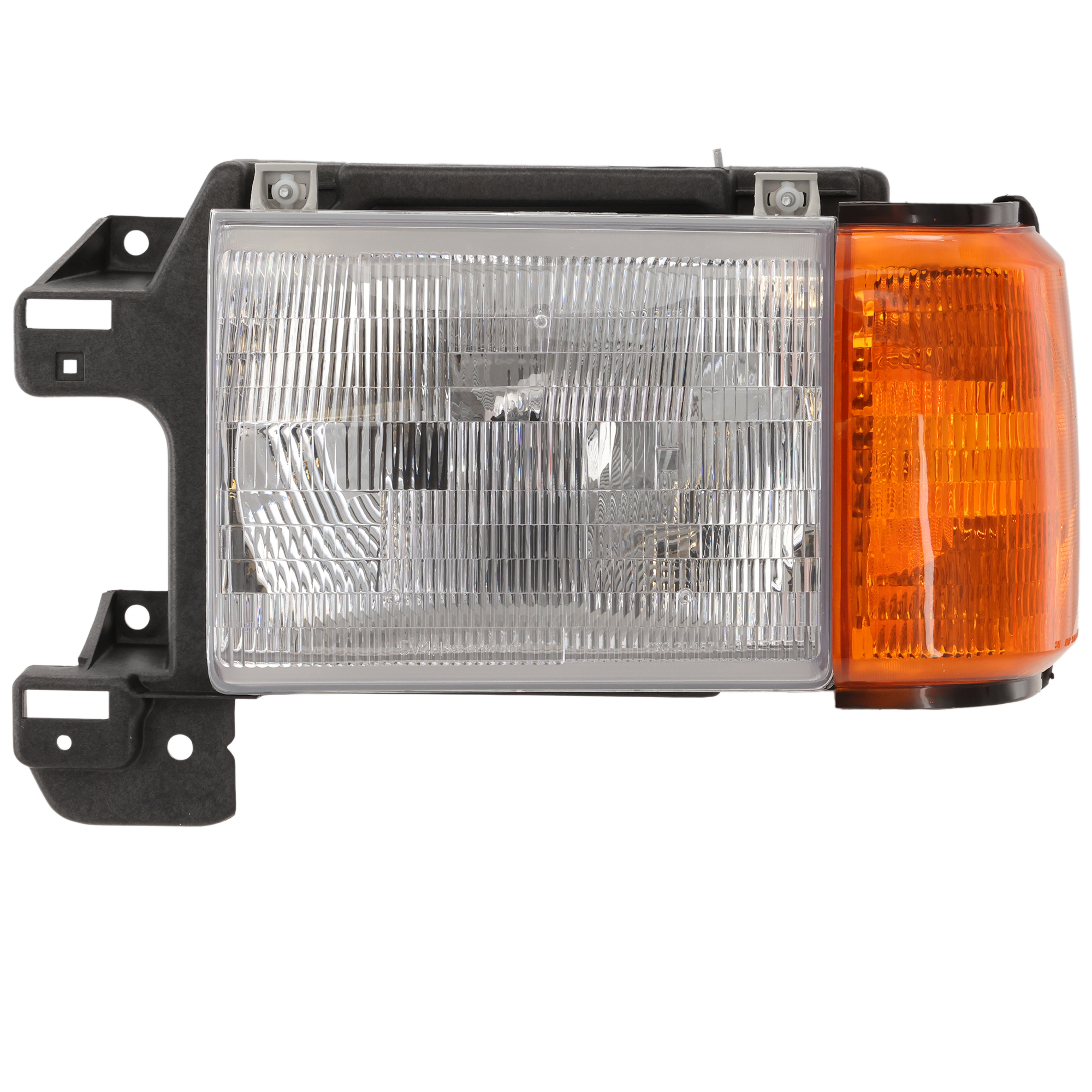 AM F SERIES 87-91 HEAD LAMP LH Assembly Halogen w Side Marker Lamp w o Trim SKU 20-1571-00 Partslink FO2502104 OEM E9TZ13008D