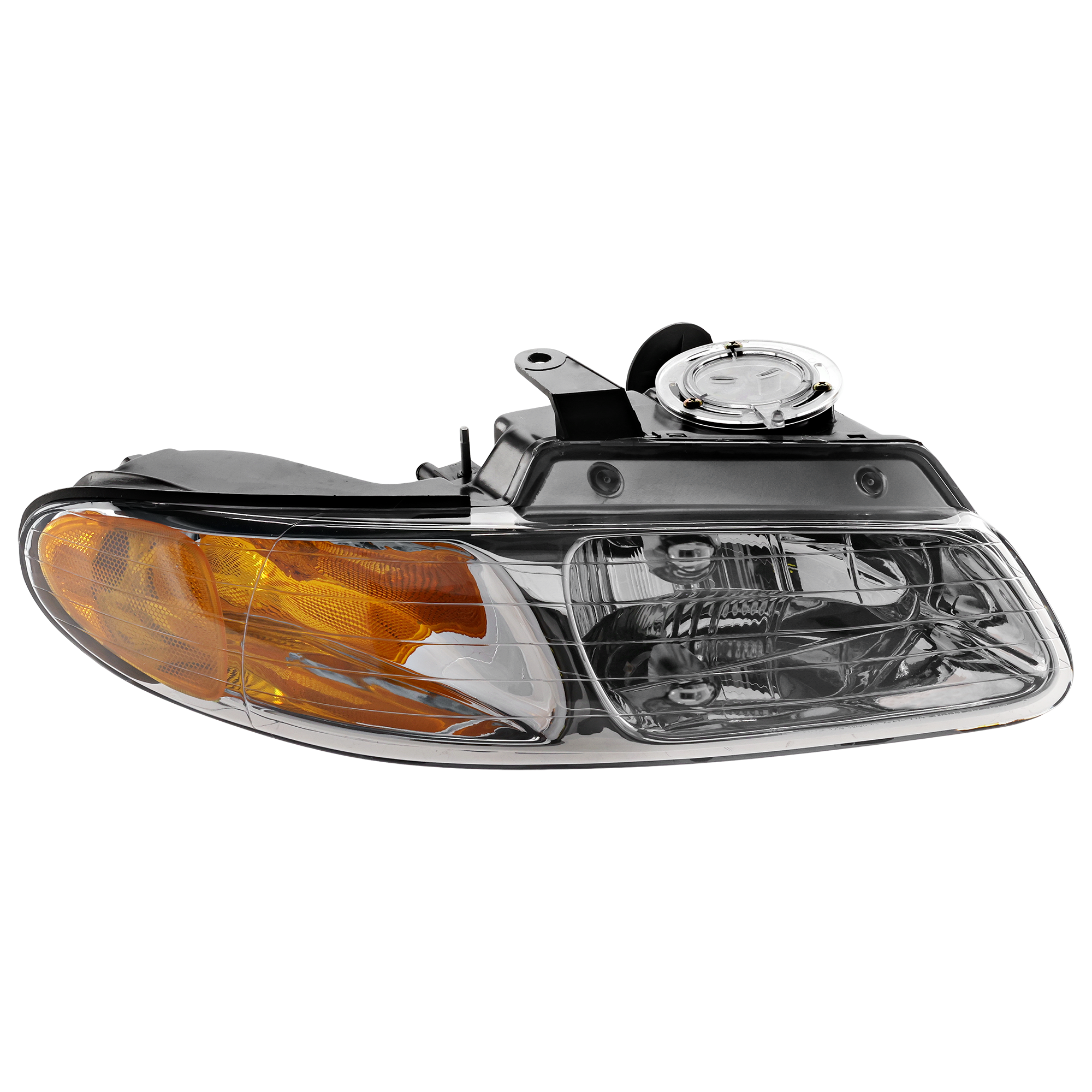 AM CARAVAN TOWN AND COUNTRY VOYAGER 96-99 HEAD LAMP RH Assembly Halogen w o Quad Lamps SKU 20-3163-88 Partslink CH2503109 OEM 4857040AB