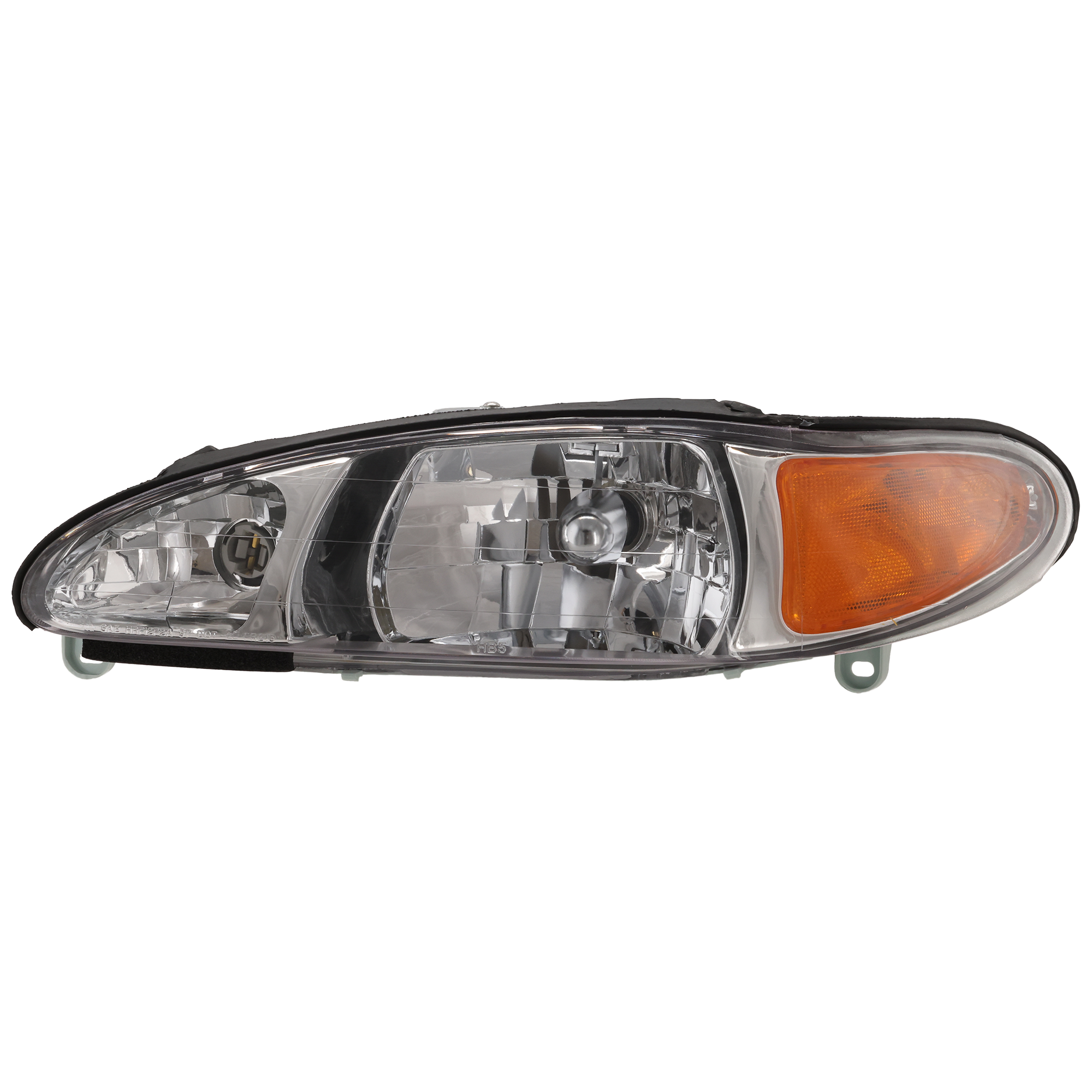 AM ESCORT 97-02 HEAD LAMP LH Assembly Halogen w Side Marker Lamp Sedan Wagon SKU 20-3596-00 Partslink FO2502137 OEM XS4Z13008BA