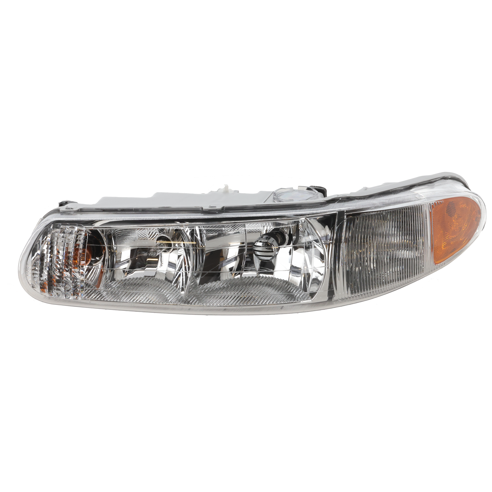 AM CENTURY 97-05 REGAL 97-04 HEAD LAMP LH Assembly Halogen w Corner Light Bulb SKU 20-5198-00 Partslink GM2502182 OEM 19244639