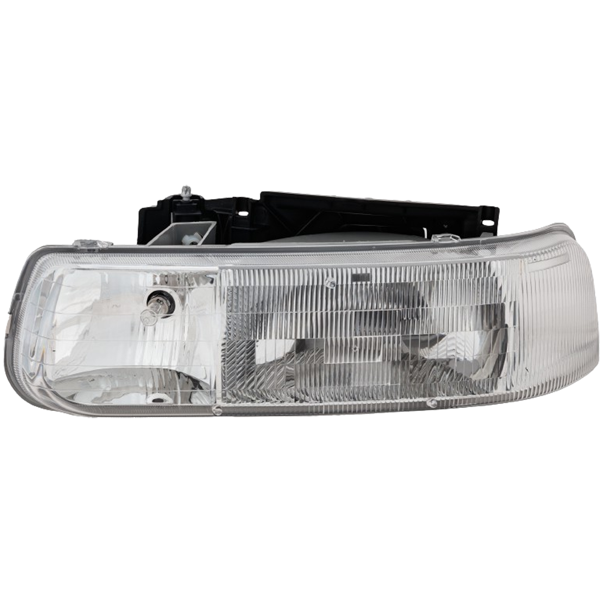 AM SILVERADO 99-02 TAHOE 00-06 HEAD LAMP LH Assembly Halogen Composite SKU 20-5500-00 Partslink GM2502187 OEM 16526133