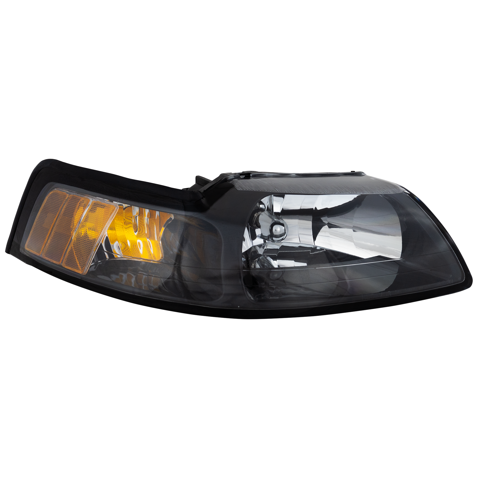 AM MUSTANG 01-04 HEAD LAMP RH Lens and Housing Halogen Black Interior SKU 20-5695-91 Partslink FO2503177 OEM 3R3Z13008CA