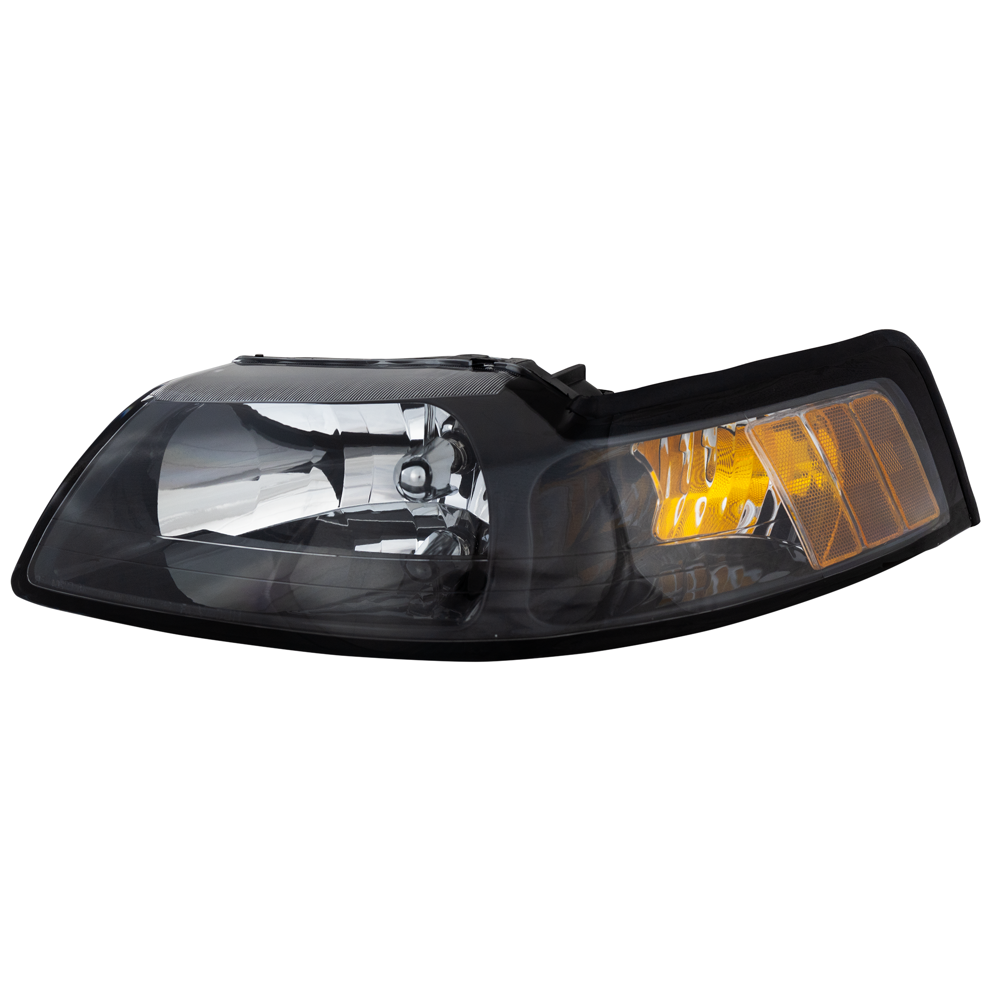 AM MUSTANG 01-04 HEAD LAMP LH Assembly Halogen Black Interior SKU 20-5696-91A Partslink FO2502177 OEM 3R3Z13008DA PFM