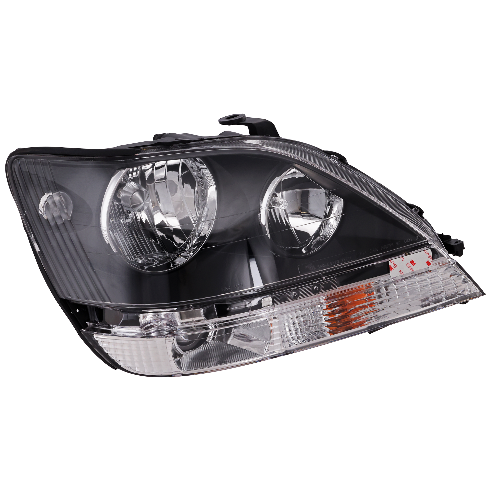 AM RX300-99-00 HEAD LAMP RH Assembly Halogen Black Interior SKU 20-5807-00 Partslink LX2503103 OEM 8111048031