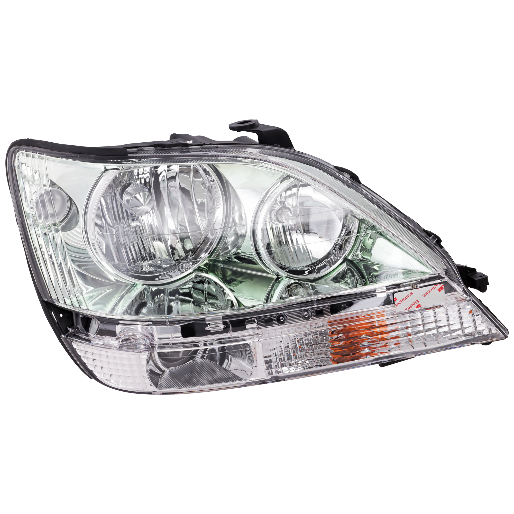 AM RX300-01-03 HEAD LAMP RH Assembly Halogen Chrome Interior SKU 20-5807-90 Partslink LX2503104 OEM 8111048080