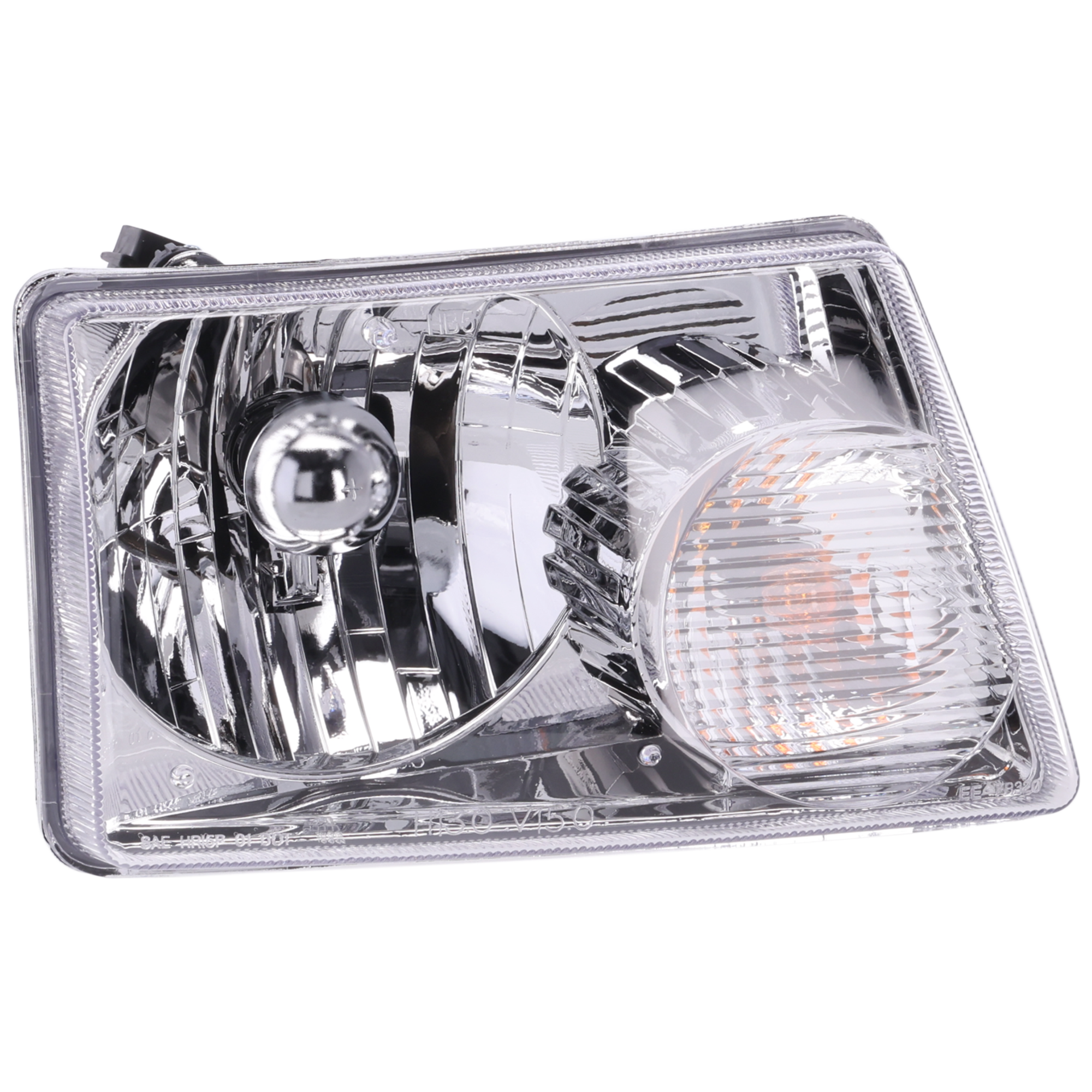 AM RANGER 01-11 HEAD LAMP RH Assembly Halogen w Turn Signal Bulb and Socket All Cab Types SKU 20-6013-00 Partslink FO2503173 OEM 6L5Z13008AA