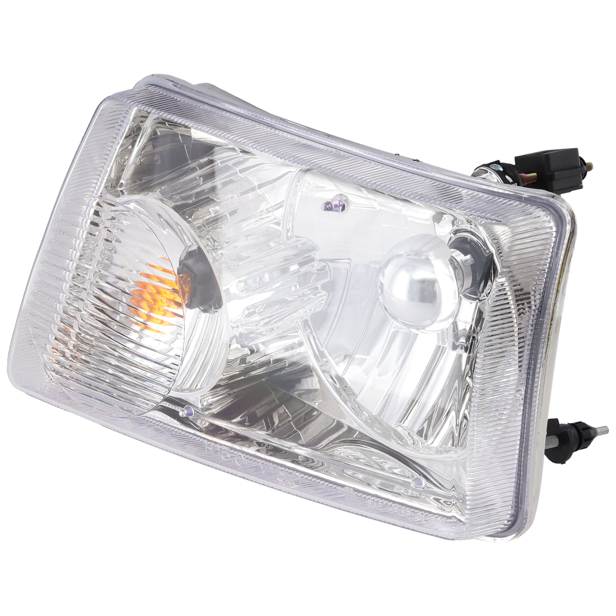 AM RANGER 01-11 HEAD LAMP LH Assembly Halogen w Turn Signal Bulb and Socket All Cab Types SKU 20-6014-00 Partslink FO2502173 OEM 6L5Z13008BA