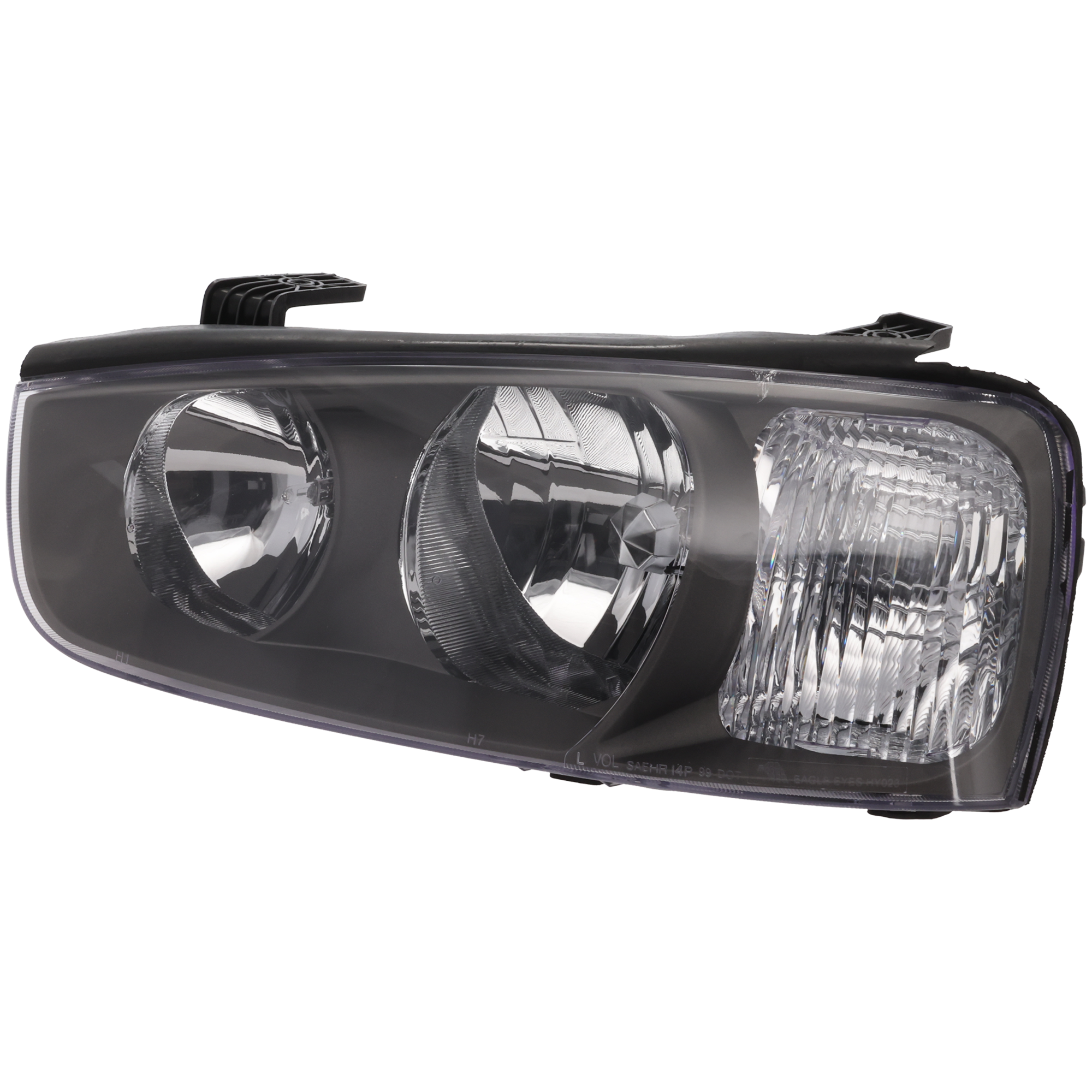 AM ELANTRA 01-03 HEAD LAMP LH Assembly Halogen SKU 20-6048-00 Partslink HY2502122 OEM 921012D150