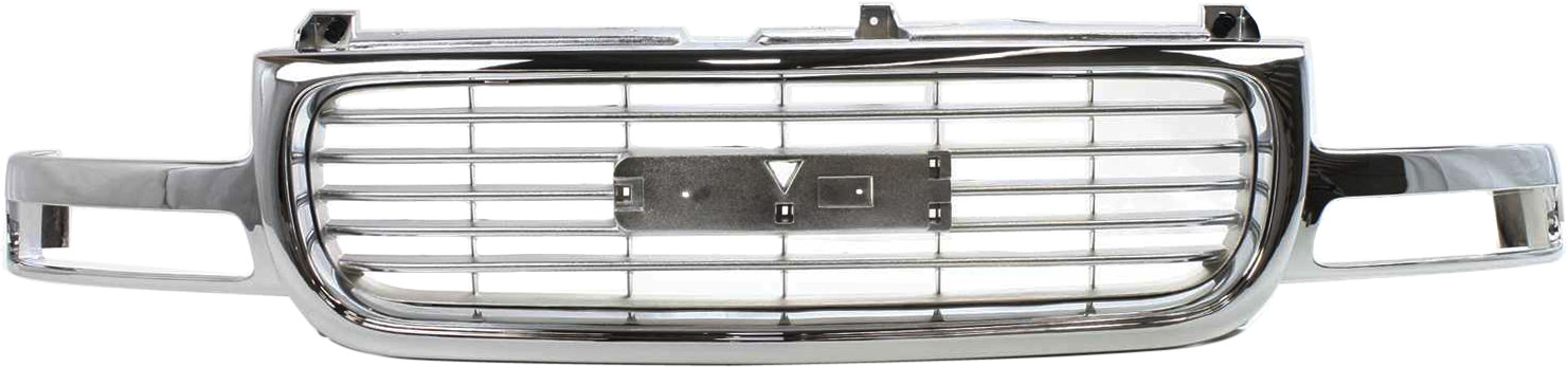 AM SIERRA 1500-2500-99-02 YUKON 00-06 GRILLE Chrome Shell and Insert Exc. C3 Denali Models SKU 20020C OEM 19130787 PFM