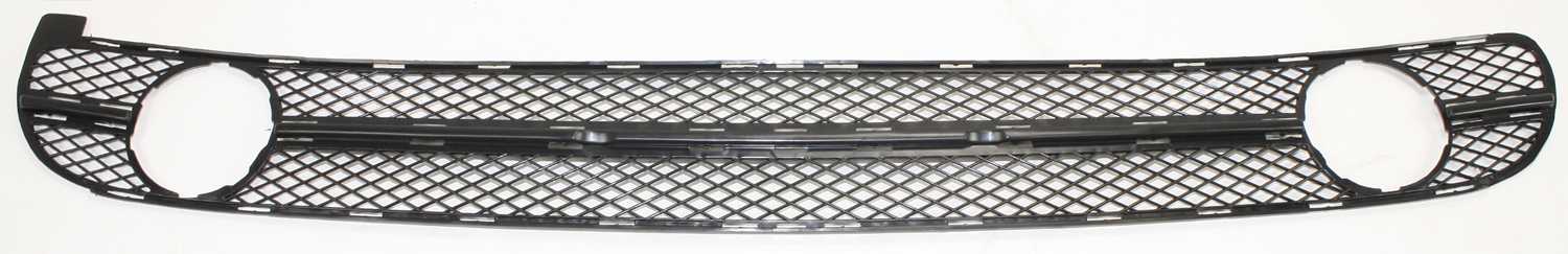AM BEETLE 98-00 FRONT BUMPER GRILLE Center Mesh Insert Textured Black w Fog Light Hole SKU 20211 Partslink VW1200127 OEM 1C0807681C01C