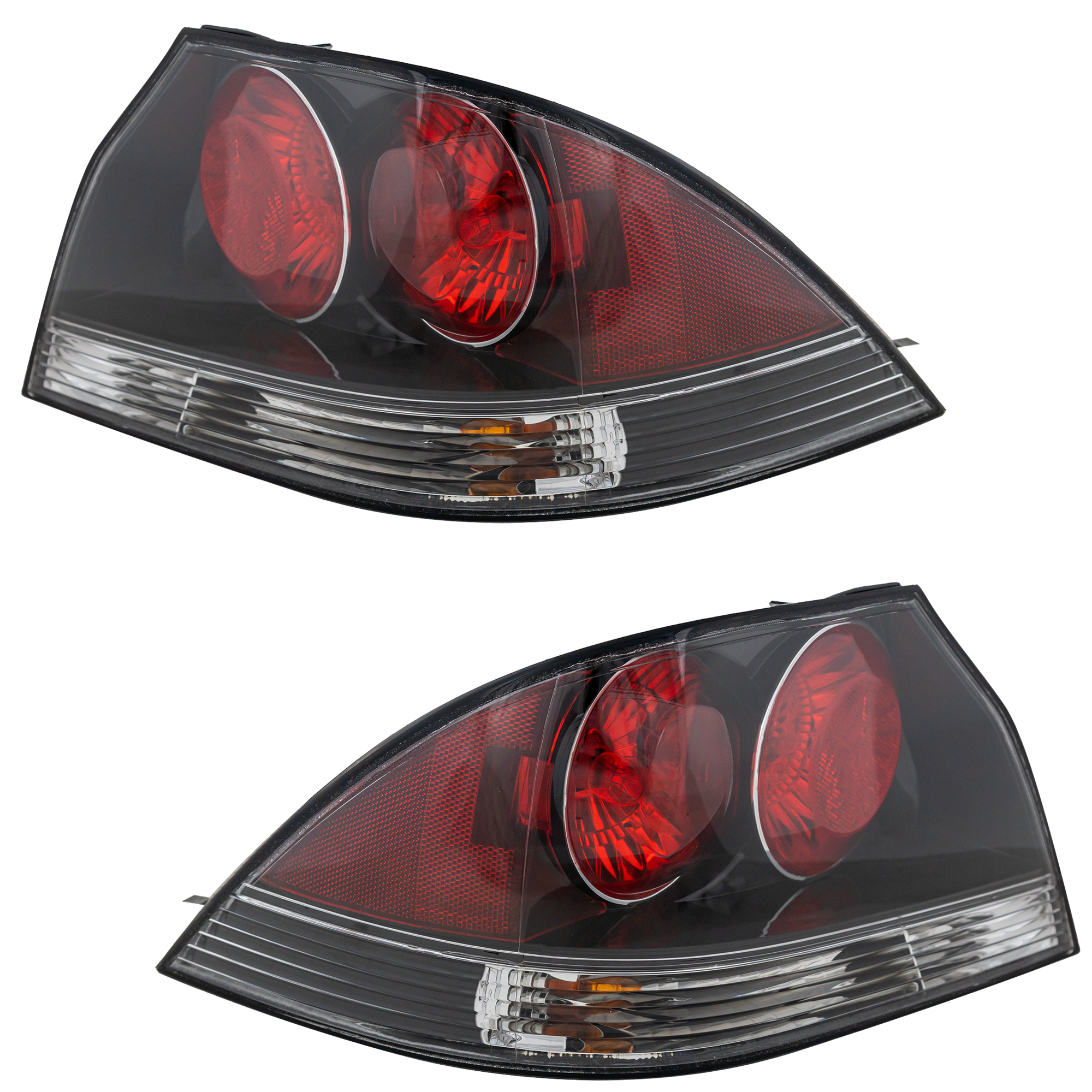 AM BOLTON PREMIERE LANCE 04-07 TAIL LIGHT ASSEMBLIES Black Housing Red Plastic Lens Set of 2 SKU 314-1920P AS2C OEM No OE Number
