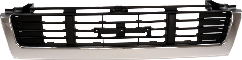 AM TOYOTA PICKUP 89-91 GRILLE Center Chrome Shell Painted Black Insert 4WD SKU 3289 Partslink TO1200139 OEM 5311189138