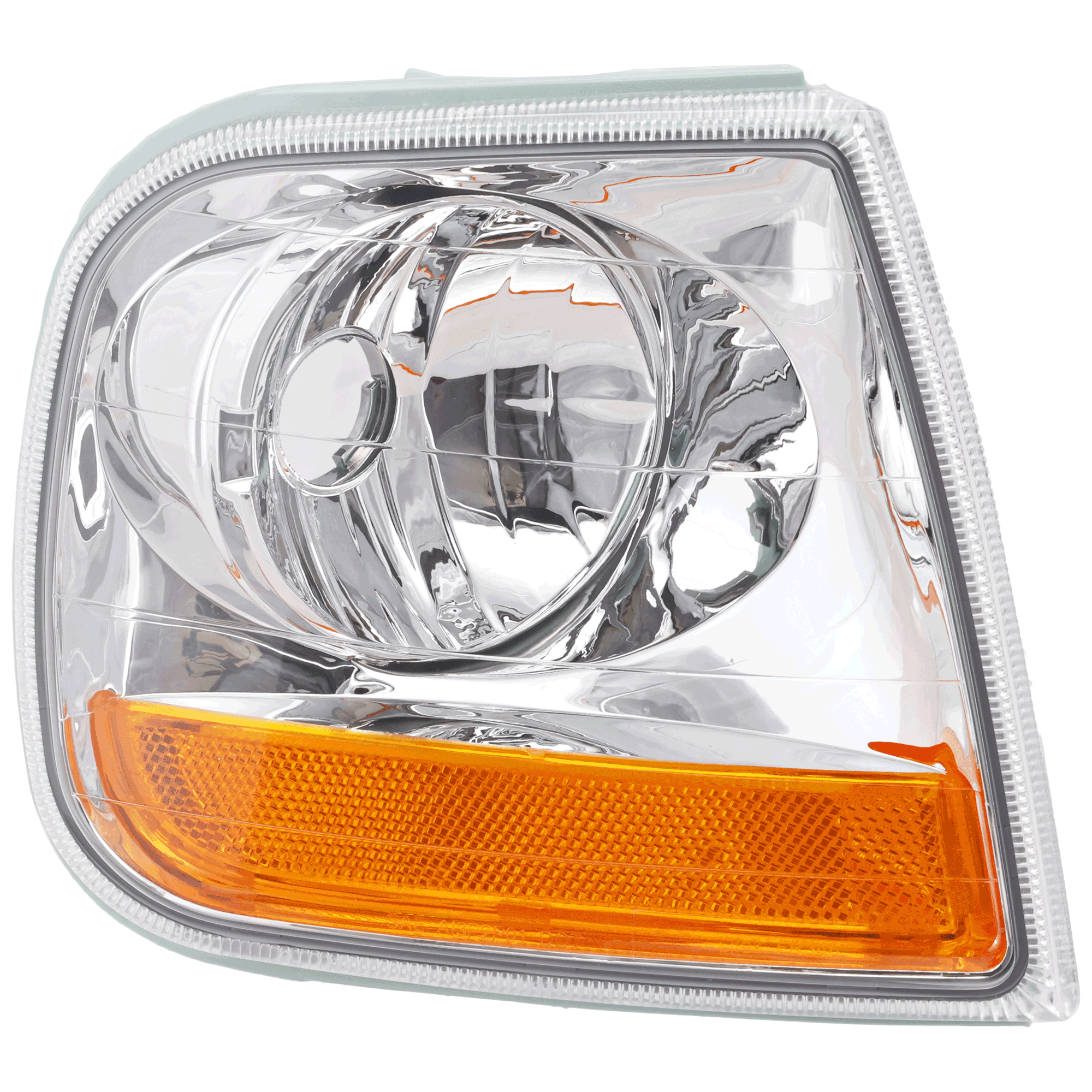 AM F 150-01-03 CORNER LAMP RH Lens and Housing Lightning Model SKU 3301504RUS Partslink FO2521170 OEM 1L3Z13200BA