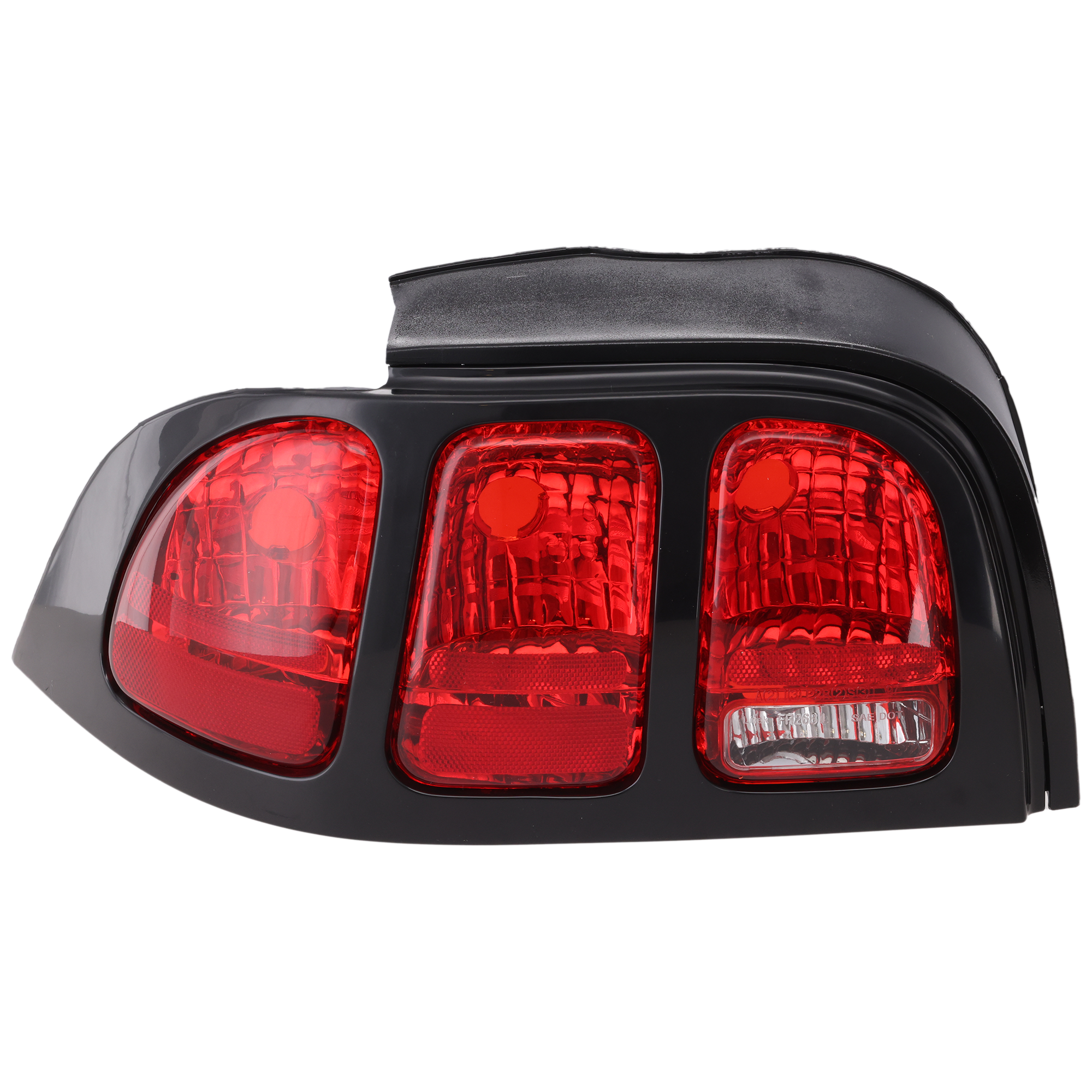 AM MUSTANG 96-98 TAIL LAMP LH Lens and Housing Rim w o Painted SKU 3311954LUS Partslink FO2800142 OEM F7ZZ13405CA