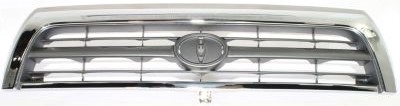 AM 4RUNNER 96-98 GRILLE Chrome Shell Silver Insert 6 Cyl SKU 3744 Partslink TO1200202 OEM 5311135340