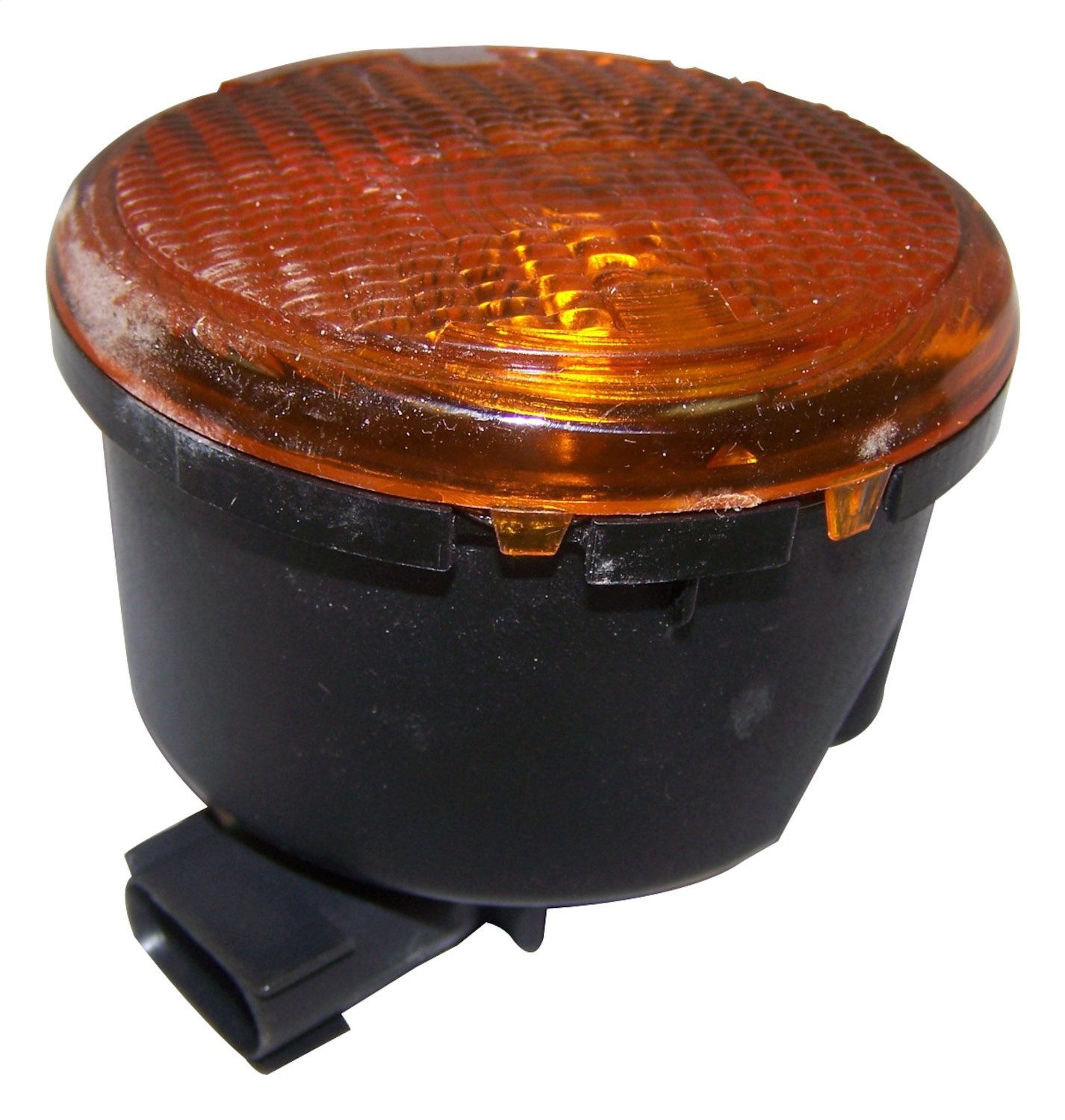 AM BlackAmber Plastic Front Right Use Existing Hardware Right Front Park and Turn Signal Lamp Amber w Clear Bulb Sold Individually 1 year or 12-000 mile Crown limited warranty SKU 55077884AD