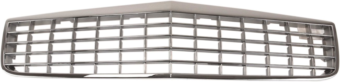 AM DEVILLE 94-96 GRILLE Plastic Chrome Shell Painted Silver Insert SKU 5571 Partslink GM1200421 OEM 3548187