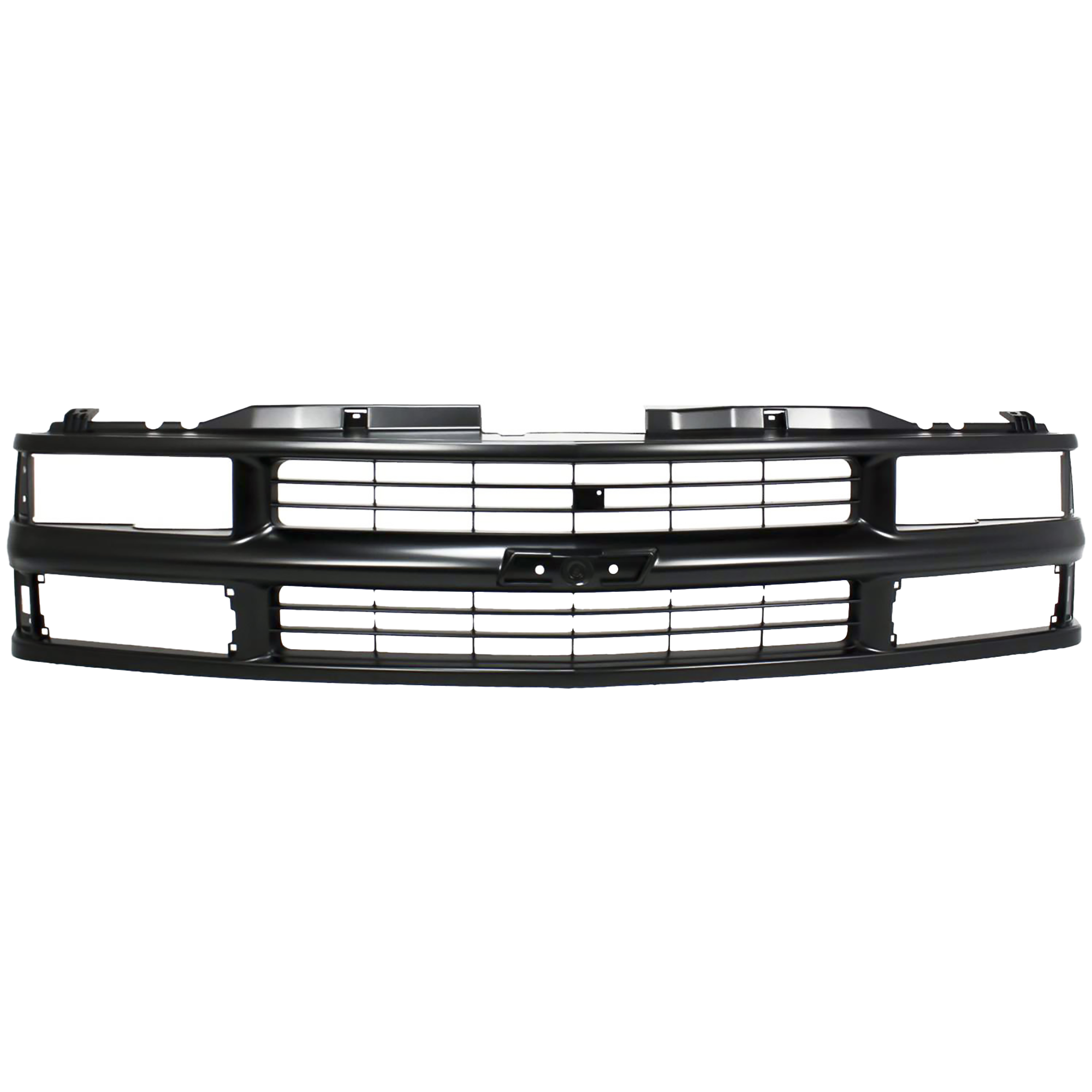 AM CHEVY C K SERIES 94-00 SUBURBAN 94-99 GRILLE Cross Bar Insert Painted Black Shell and Insert w Dual Beam Headlamp w Composite Headlamps SKU 5776 Partslink GM1200239 OEM 15981092