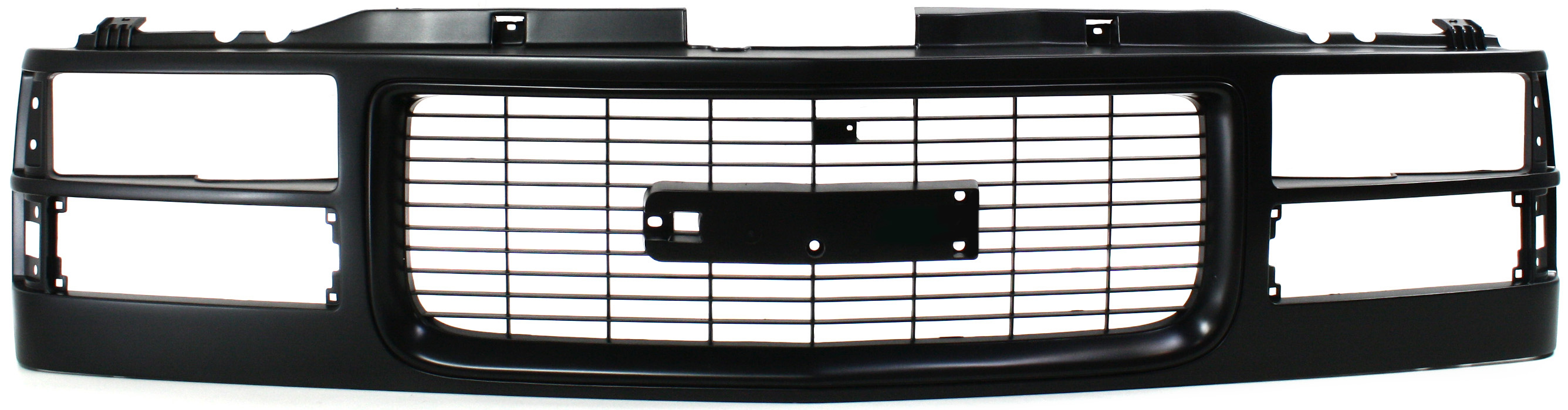 AM GMC C K SERIES PU 94-00 SUBURBAN 94-99 GRILLE Black Shell and Insert Cross Bar Insert w Black Insert Opening w Composite Headlights SKU 5780 Partslink GM1200357 OEM 12375422