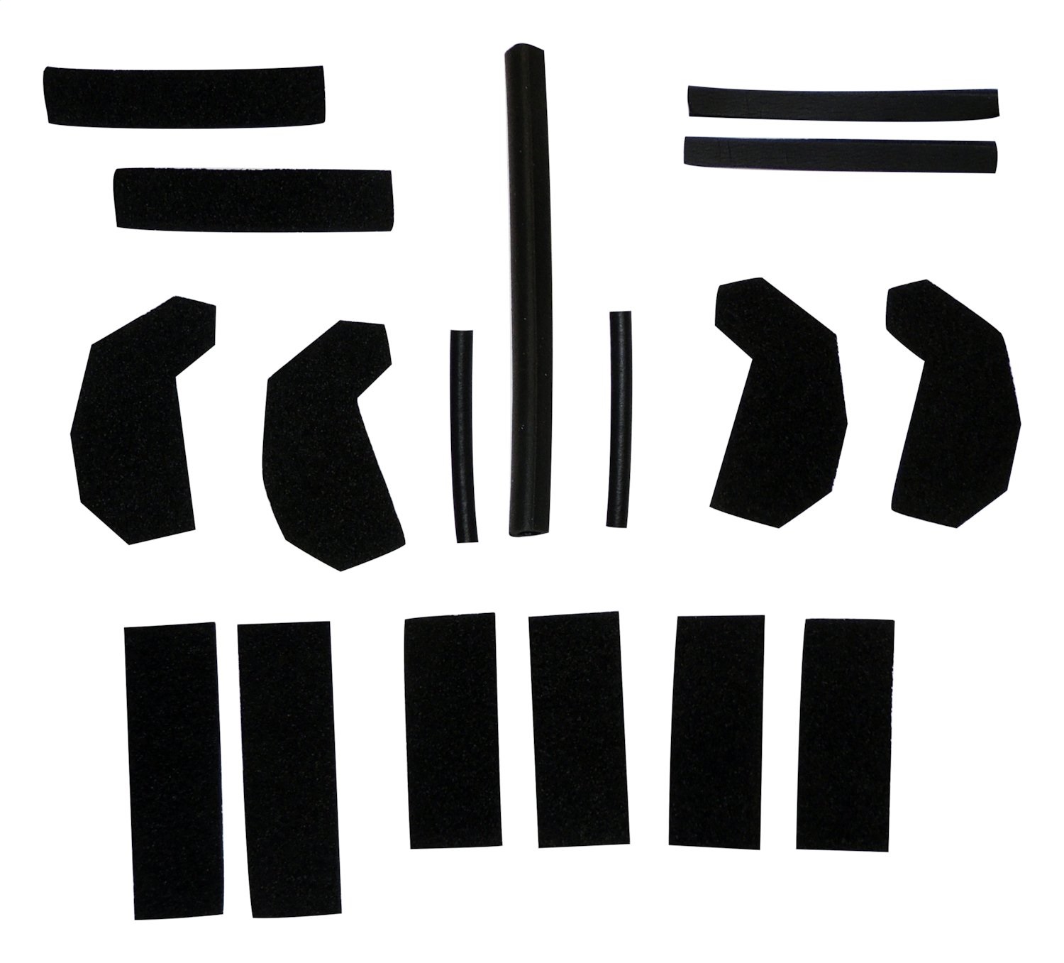 AM Black Jeep Hard top Seal Kit Foam Rubber Use Existing Hardware Use Existing Hardware Kit Contains Various Seals to Repair Leaks Used in connection with Mopar TSB #23-001-07 and 23-025-08 Kit Direct F SKU 68026937AB OEM 68026937-2449-0009S