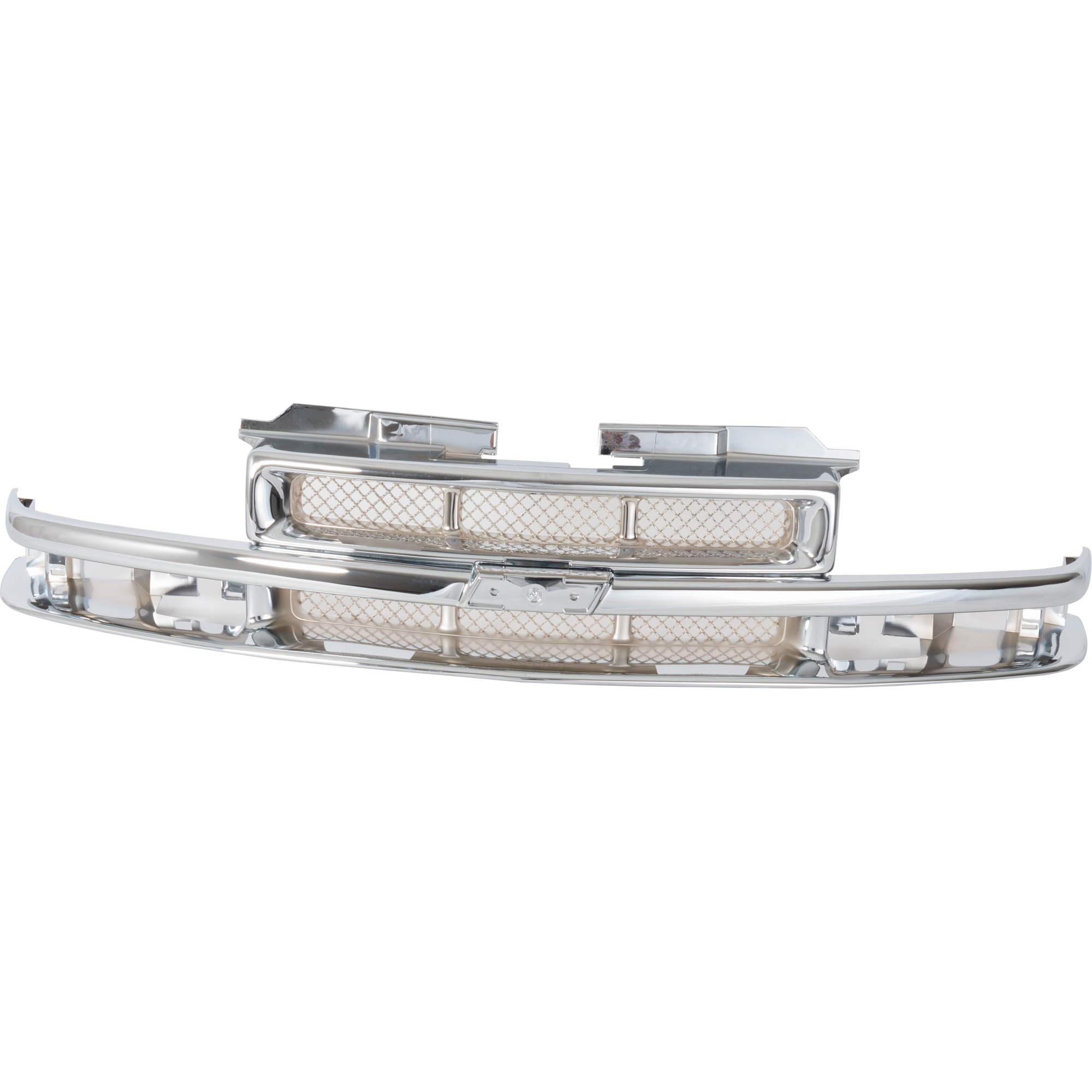 AM BLAZER 98-05 S10 PICKUP 98-04 GRILLE Mesh Insert Chrome Shell and Insert w Chrome Center Bar SKU 6970C Partslink Performance OEM Performance