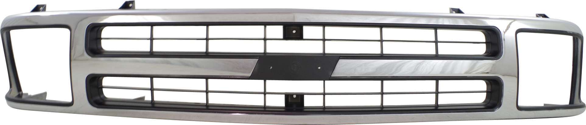 AM BLAZER 95-97 GRILLE Chrome Shell w Black Insert w Composite Headlight SKU 6986-1 Partslink GM1200383 OEM 15672329