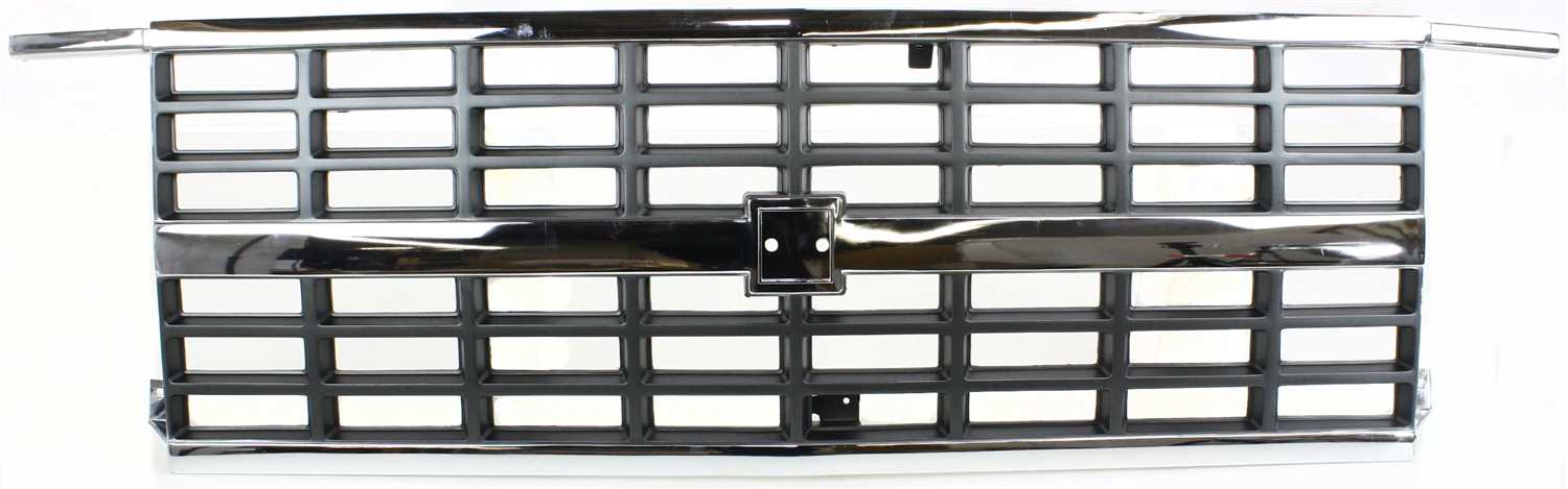 AM CHEVY G SERIES VAN 92-96 GRILLE Chrome Shell Painted Gray Insert Dual Headlights SKU 7008 Partslink GM1200241 OEM 15667812