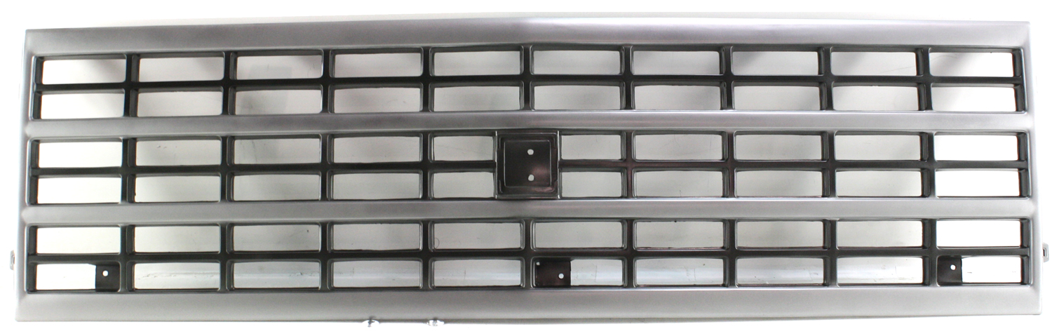 AM CHEVY G SERIES VAN 92-96 GRILLE Silver Shell Black Insert Single HeadlampS SKU 7040 Partslink GM1200360 OEM 15709687