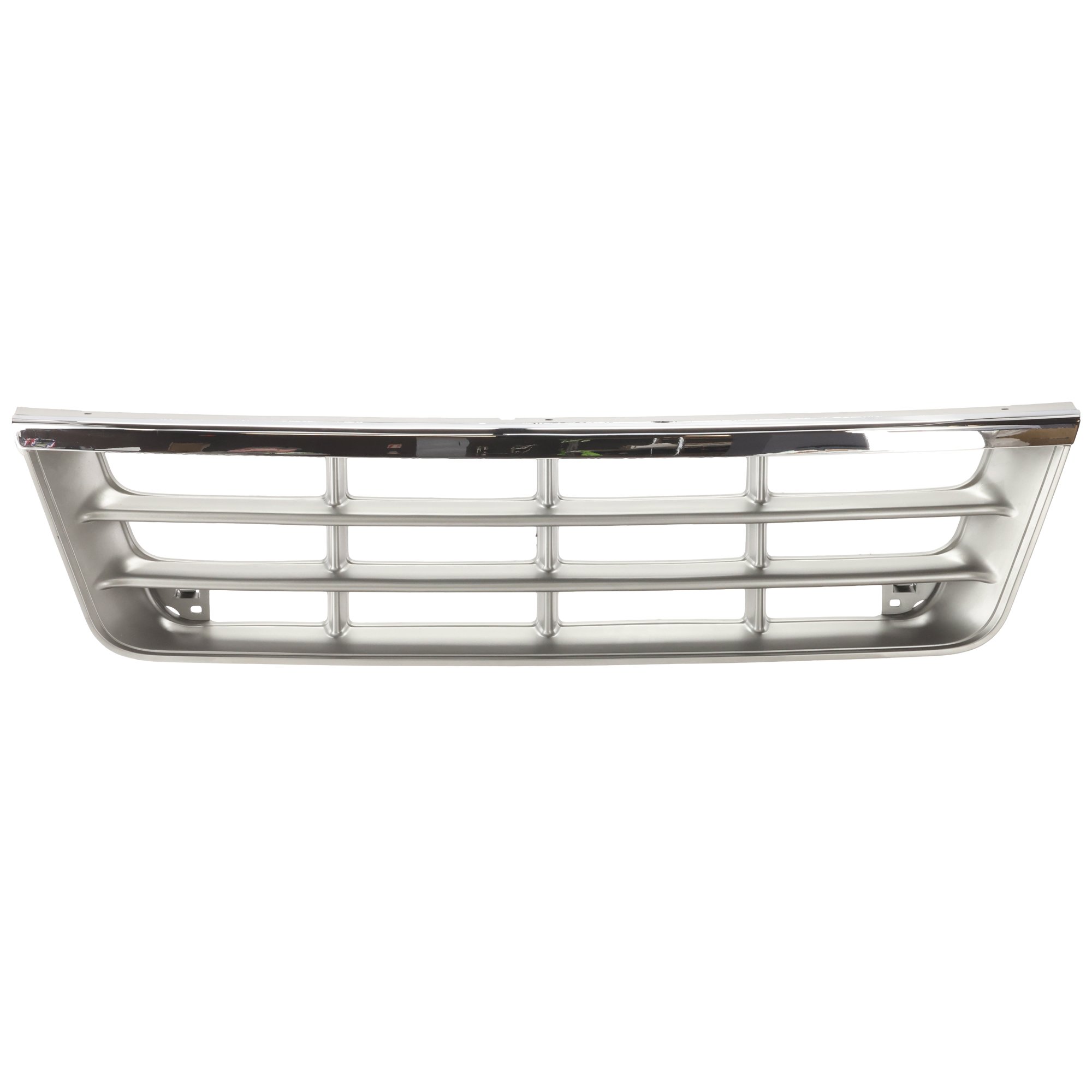 AM ECONOLINE VAN 92-96 GRILLE Plastic Chrome Shell Painted Gray Insert SKU 7534 Partslink FO1200180 OEM F2UZ8200A