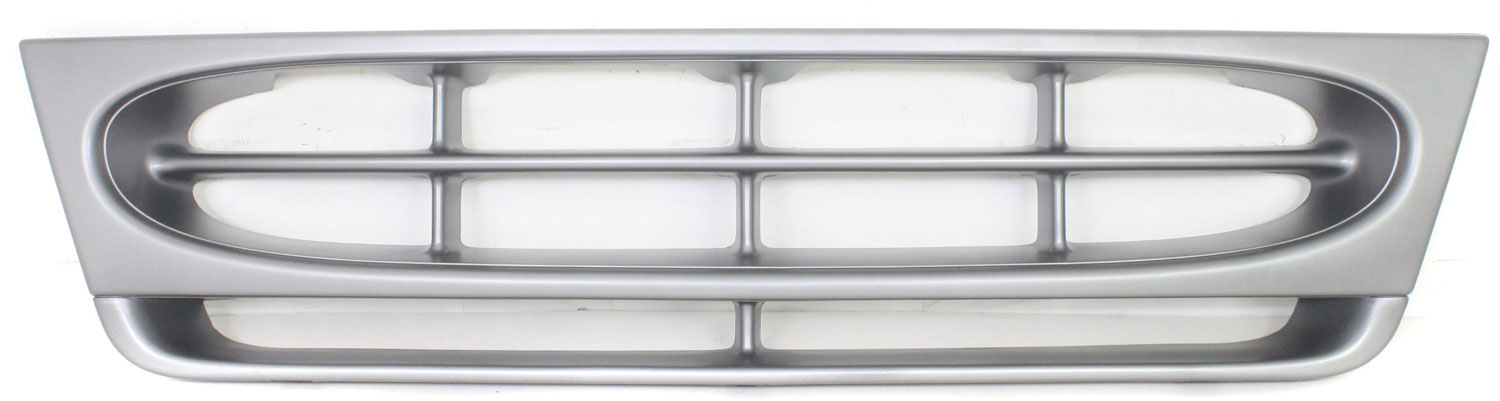 AM ECONOLINE VAN 97-02 GRILLE Plastic Painted Silver Shell and Insert SKU 7535-1 Partslink FO1200338 OEM F8UZ8200BAA