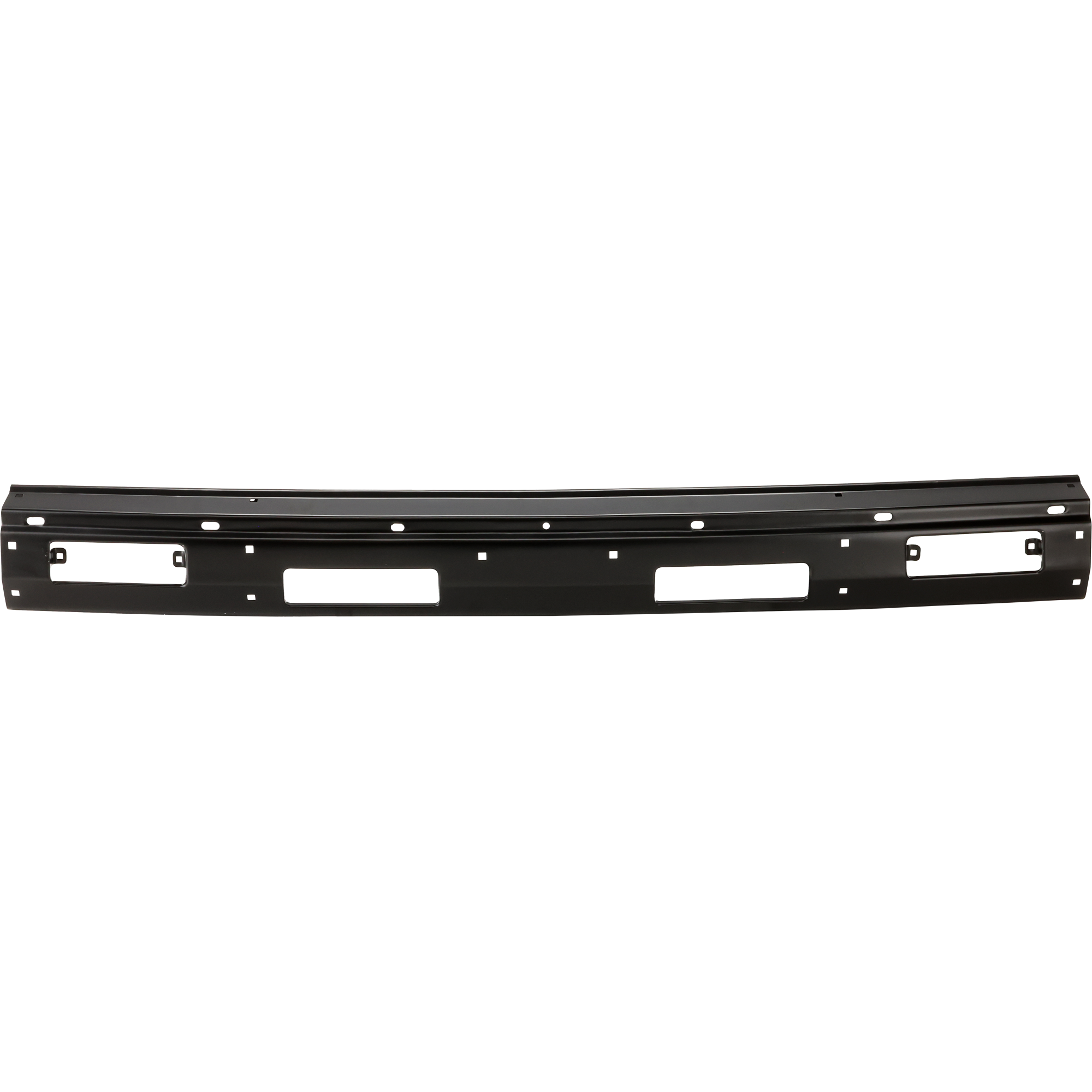 AM NISSAN PICKUP PATHFINDER 86-92 FRONT BUMPER Black w Top Pad Holes SKU 758P Partslink NI1002109 OEM 6202232G25
