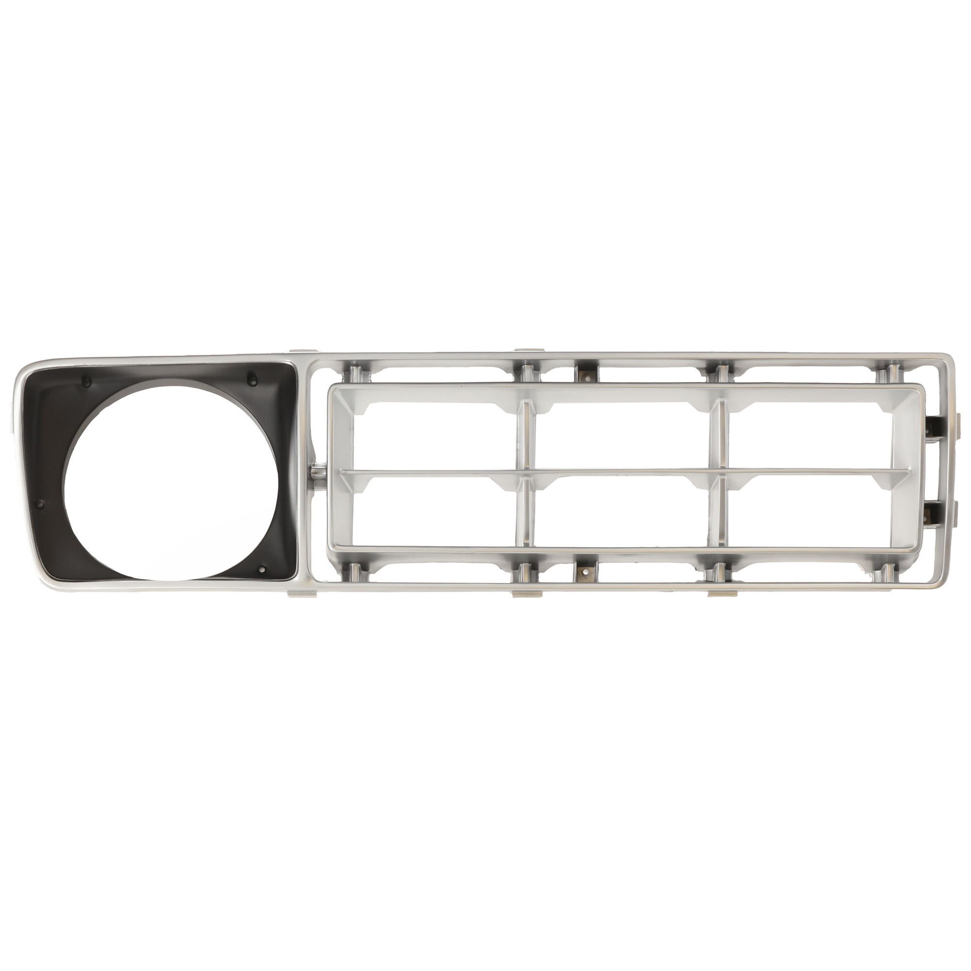 AM F SERIES 76-77 GRILLE RH Plastic Argent SKU 7713 Partslink FO1200106 OEM D6TZ8150A