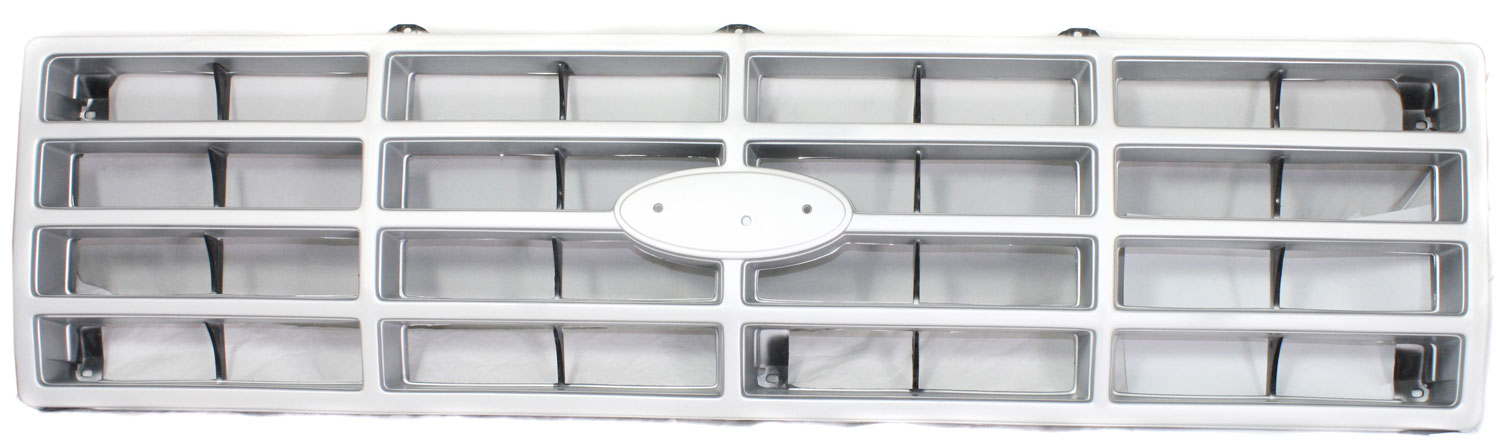 AM F SERIES 82-86 GRILLE Silver Shell Black Insert SKU 7725 Partslink FO1200117 OEM E3TZ8200F