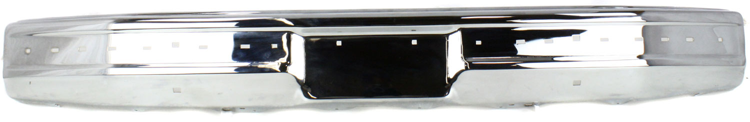 AM BRONCO F SERIES 80-86 FRONT BUMPER Chrome w Impact Strip Holes SKU 7749 Partslink FO1002168 OEM E1TZ17757C