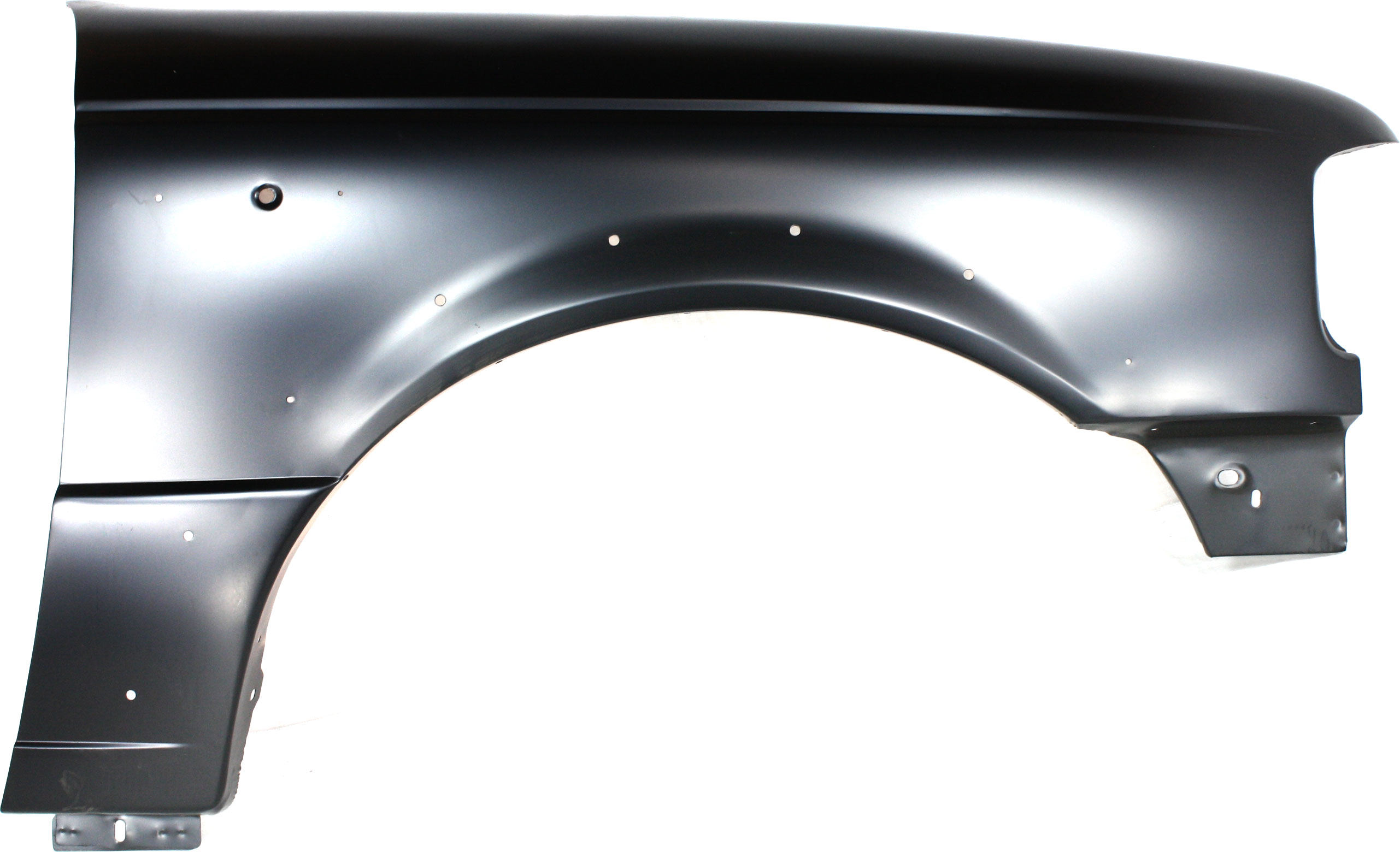 AM RANGER 93-97 FRONT FENDER RH Primed w Wheel Opening Molding Holes SKU 7811-1 Partslink FO1241160 OEM F57Z16005EC