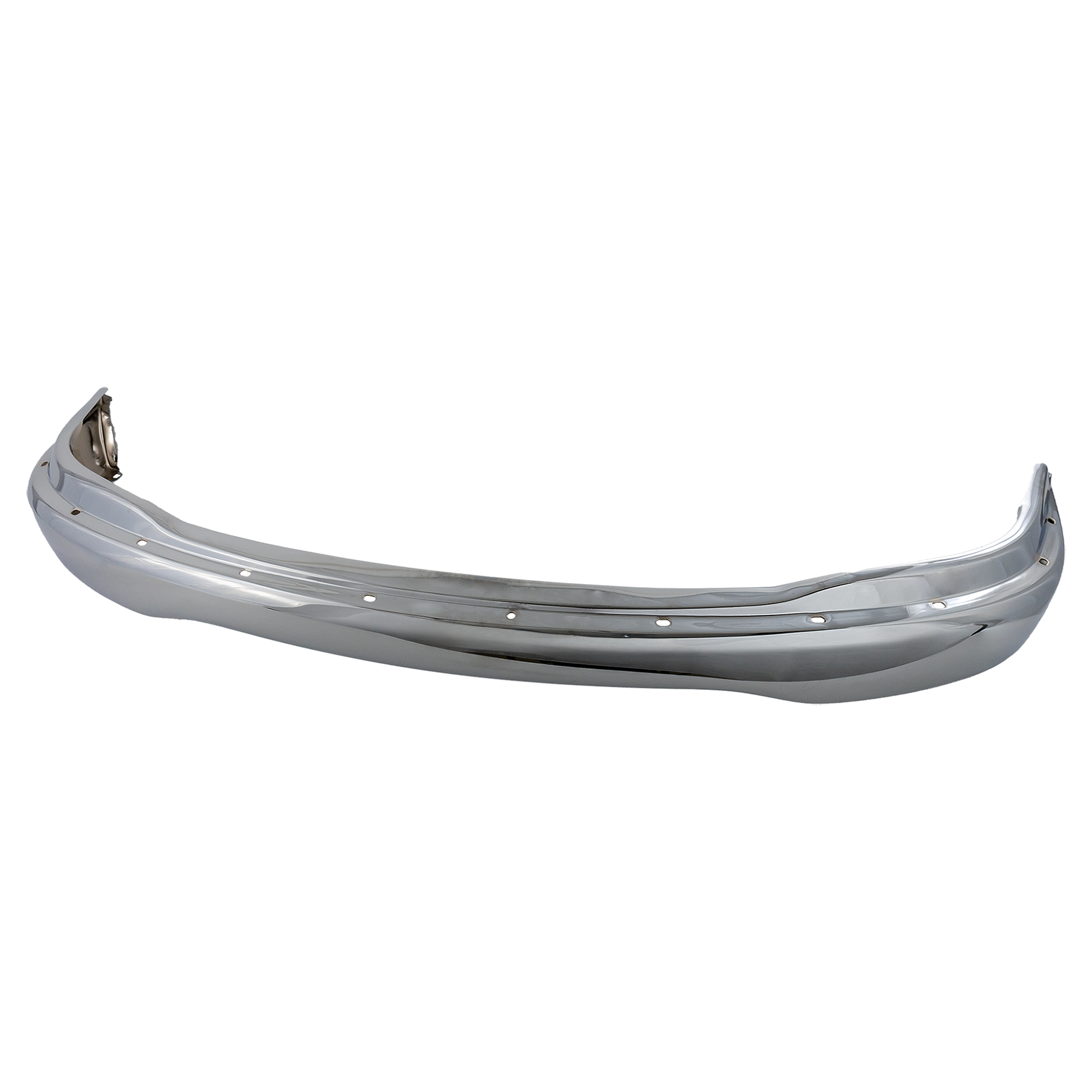 AM F 150-99-04 EXPEDITION 99-02 FRONT BUMPER Chrome w Pad Holes Exc. Lightning Model SKU 9811 Partslink FO1002356 OEM XL3Z17757AA