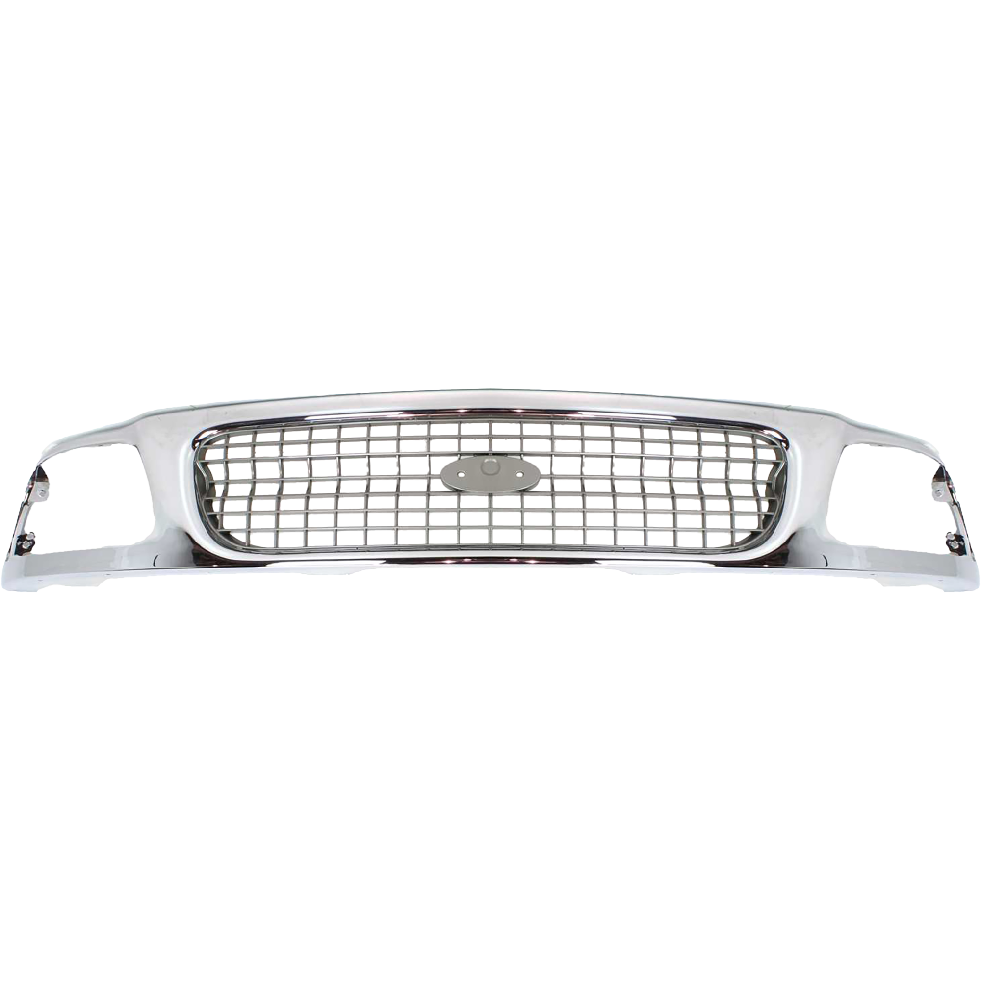 AM EXPEDITION 97-98 GRILLE Chrome Shell Painted Silver Insert XLT Model SKU 9829-1 Partslink FO1200330 OEM F85Z8200EAA