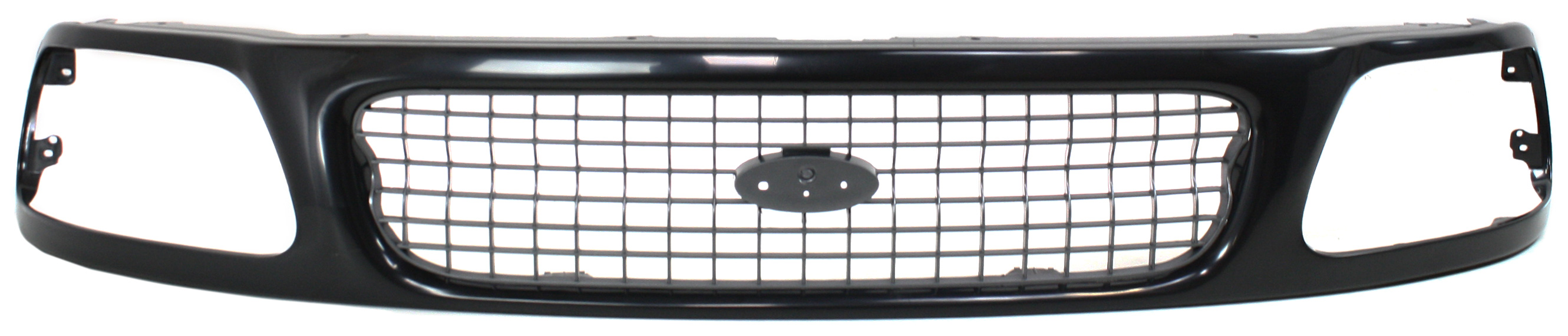 AM EXPEDITION 97-98 GRILLE Painted Black Shell Chrome Insert Eddie Bauer Model SKU 9835-1 Partslink FO1200386 OEM F85Z8200FPTM