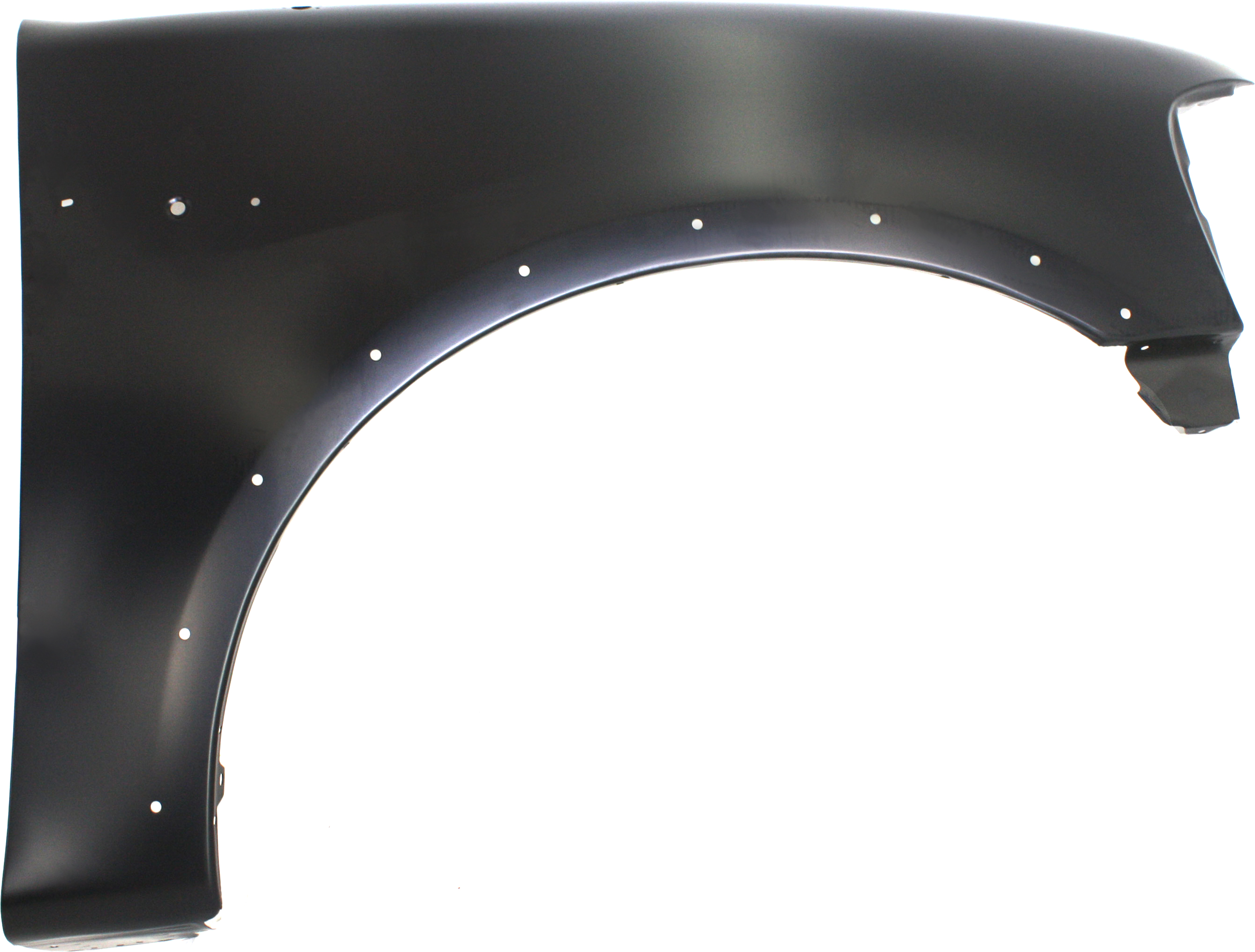 AM F SERIES 97-04 FRONT FENDER RH Primed w Wheel Opening Molding Holes SKU 9838 Partslink FO1241192 OEM 2L3Z16005AA