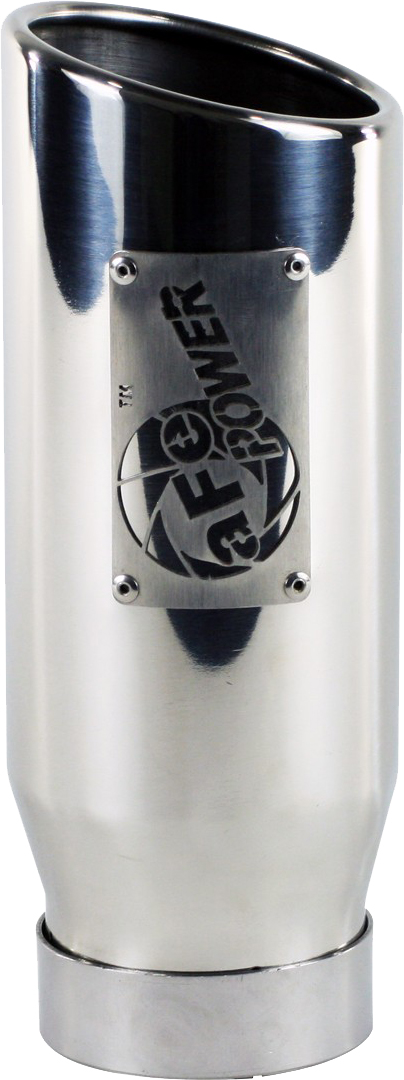 AM EXH Tip 3.5In x 4.5Out 12L in Bolt On Pol SKU A154992011P