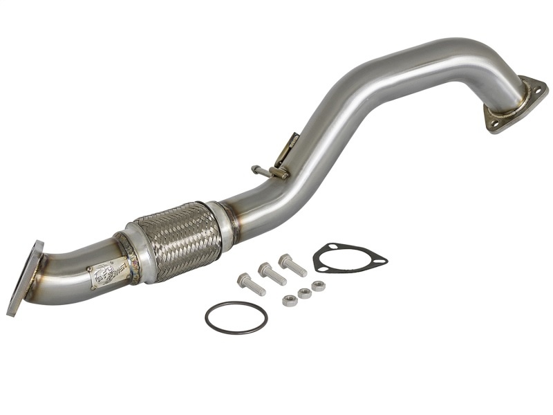 AM Exhaust Manifold Down Pipe Twisted Steel 2-1-2 in Rear Down Pipe Mid Pipe Honda Civic 16-18 I4-1.5L t 2 SKU A184836605