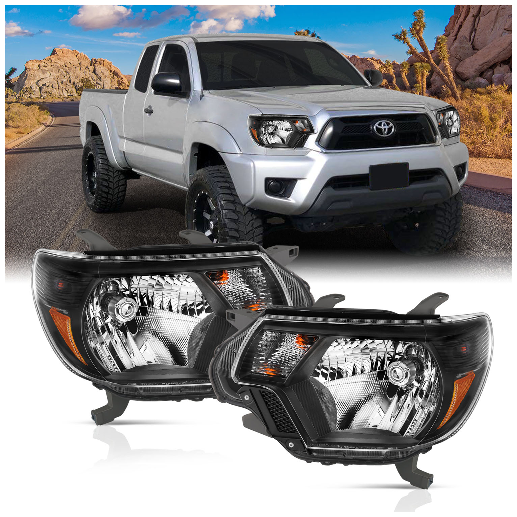 AM Headlight SKU A1R111395 Partslink TO2503213 TO2502213 OEM 8111004181-8115004181