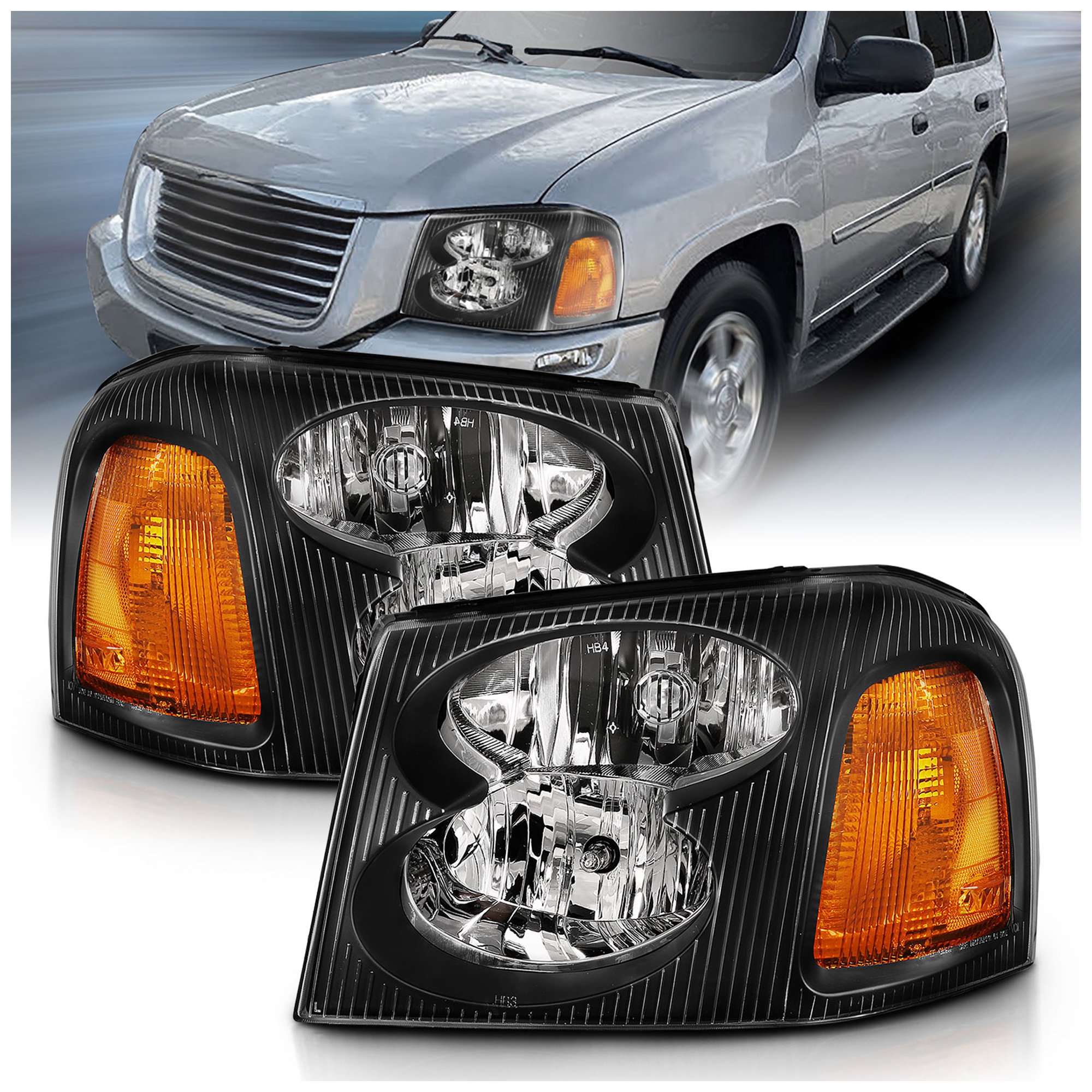 AM Crystal Headlights SKU A1R111429 Partslink GM2502220 GM2503220 OEM GM2502220-15069668