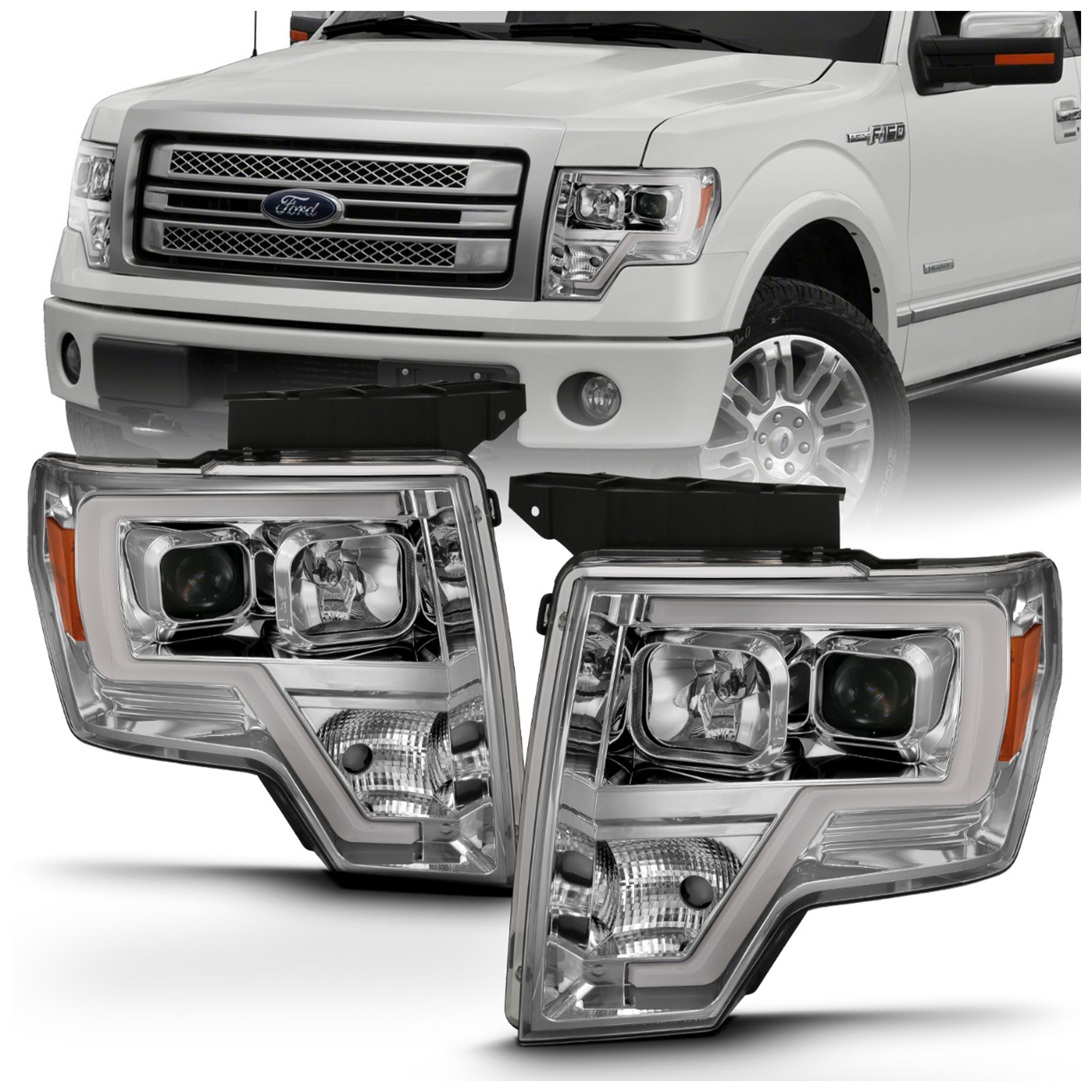 AM Projector Headlights SKU A1R111444 Partslink FO2503289 FO2502289 FO2503287 FO2502287 OEM DL3Z13008A DL3Z13008B DL3Z1300