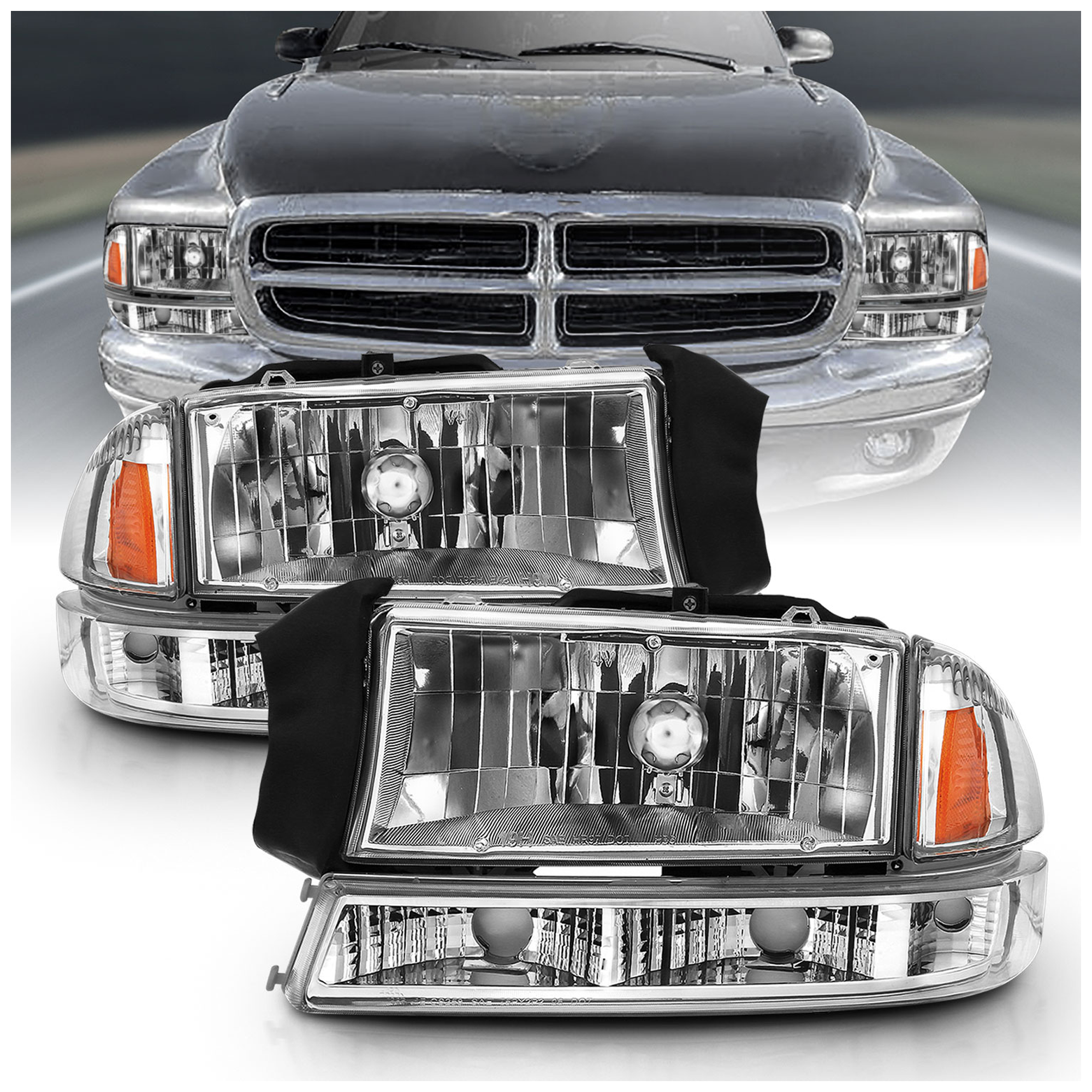 AM Crystal Headlights SKU A1R111455 Partslink CH2518107 CH2519107 OEM CH2518107-55055170AE