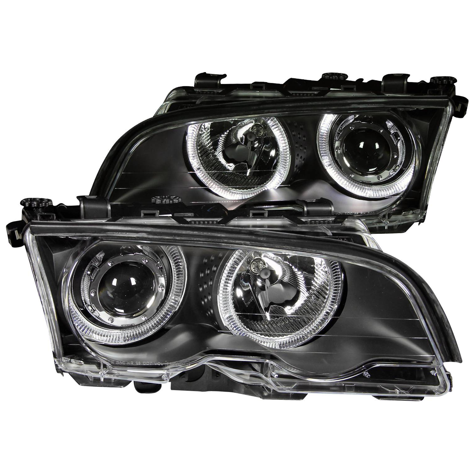 AM HEADLIGHTS|PROJECTOR WITH HALO BLACK SKU A1R121015 Partslink BM2502102 BM2503102 BM2520104 BM2521104 OEM 63126902753-63126902754